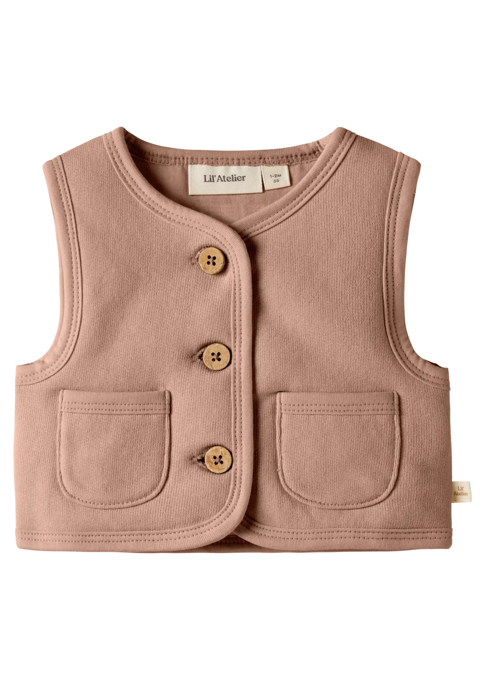 Lil' Atelier | NBFJOBO TIA LOOSE SWEAT VEST PAD LIL - Roebuck