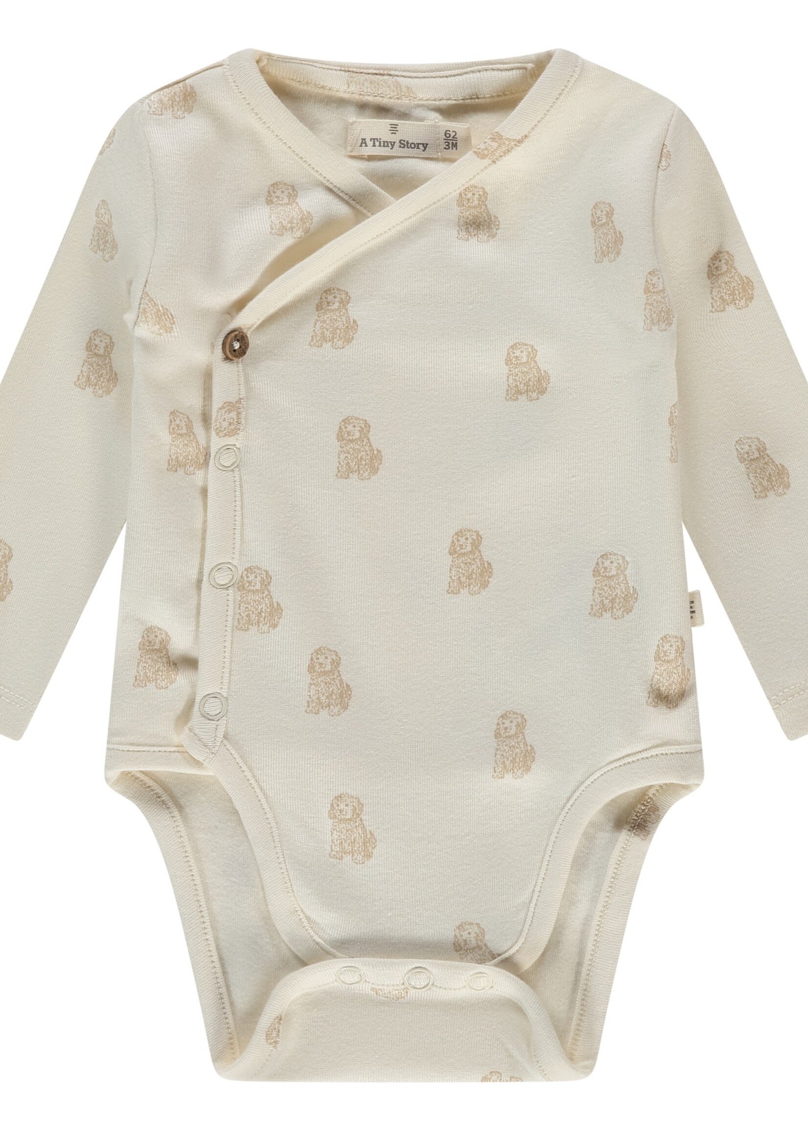 A Tiny Story A Tiny Story | baby romper long sleeve – Ecru