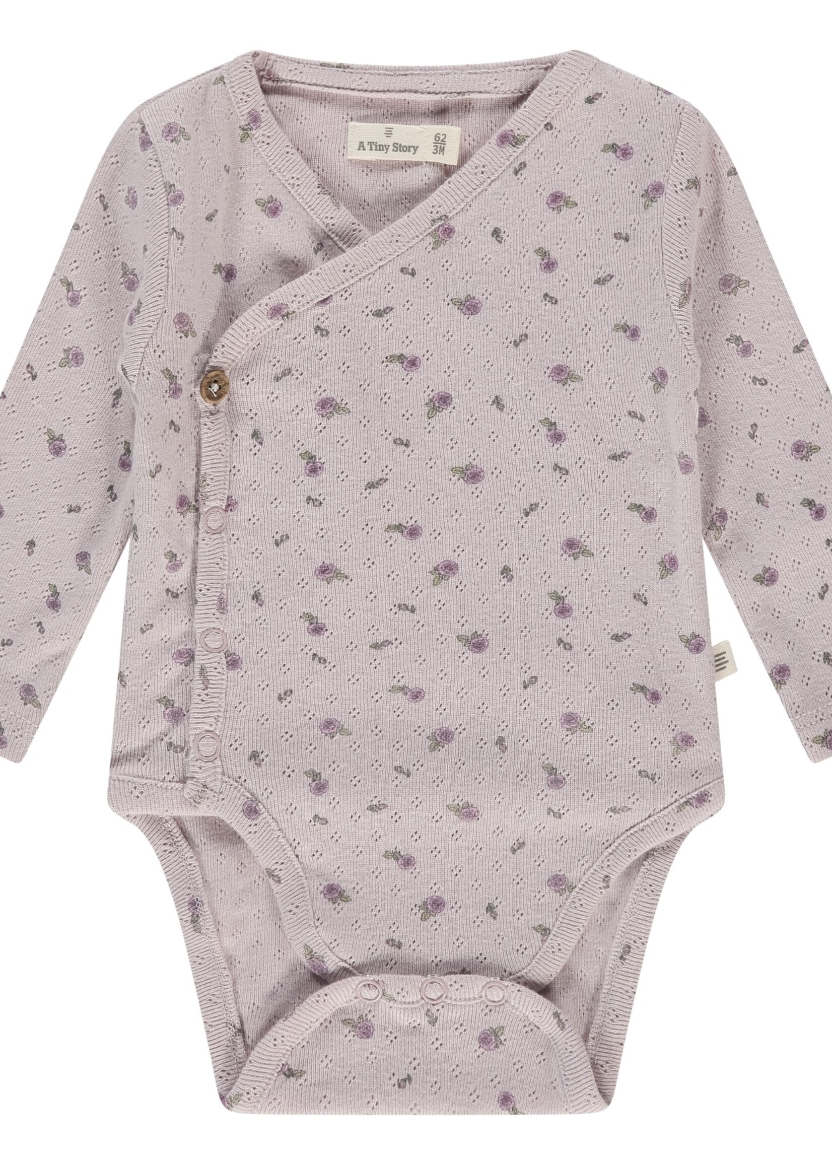 A Tiny Story A Tiny Story | baby romper long sleeve - Light mauve