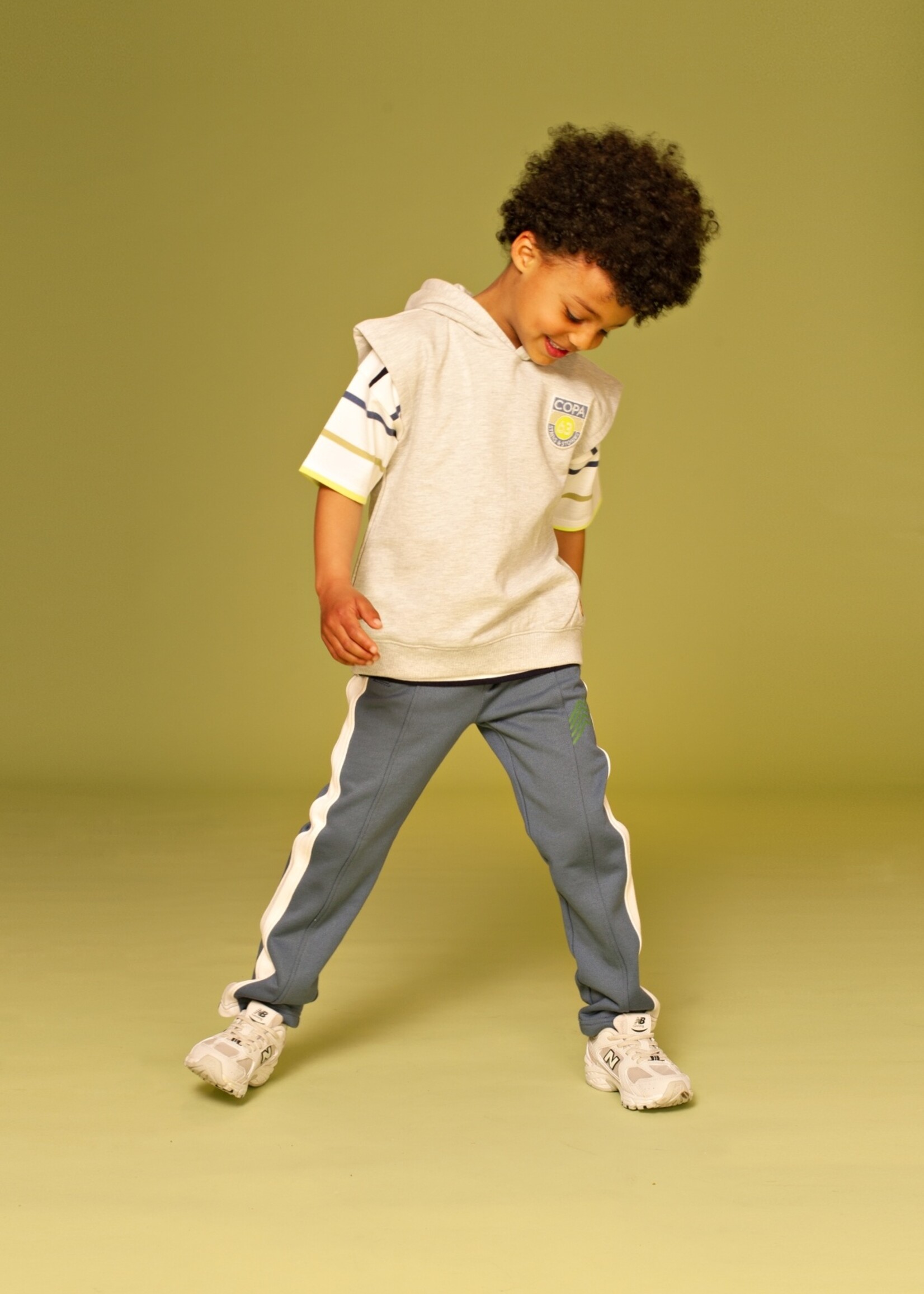 Stains & Stories  Stains & Stories | boys hooded sleeveless sweatshirt - Light Grey Melee