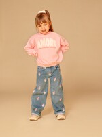 Stains & Stories  Stains & Stories | girls wide leg printed denim - Medium Blue