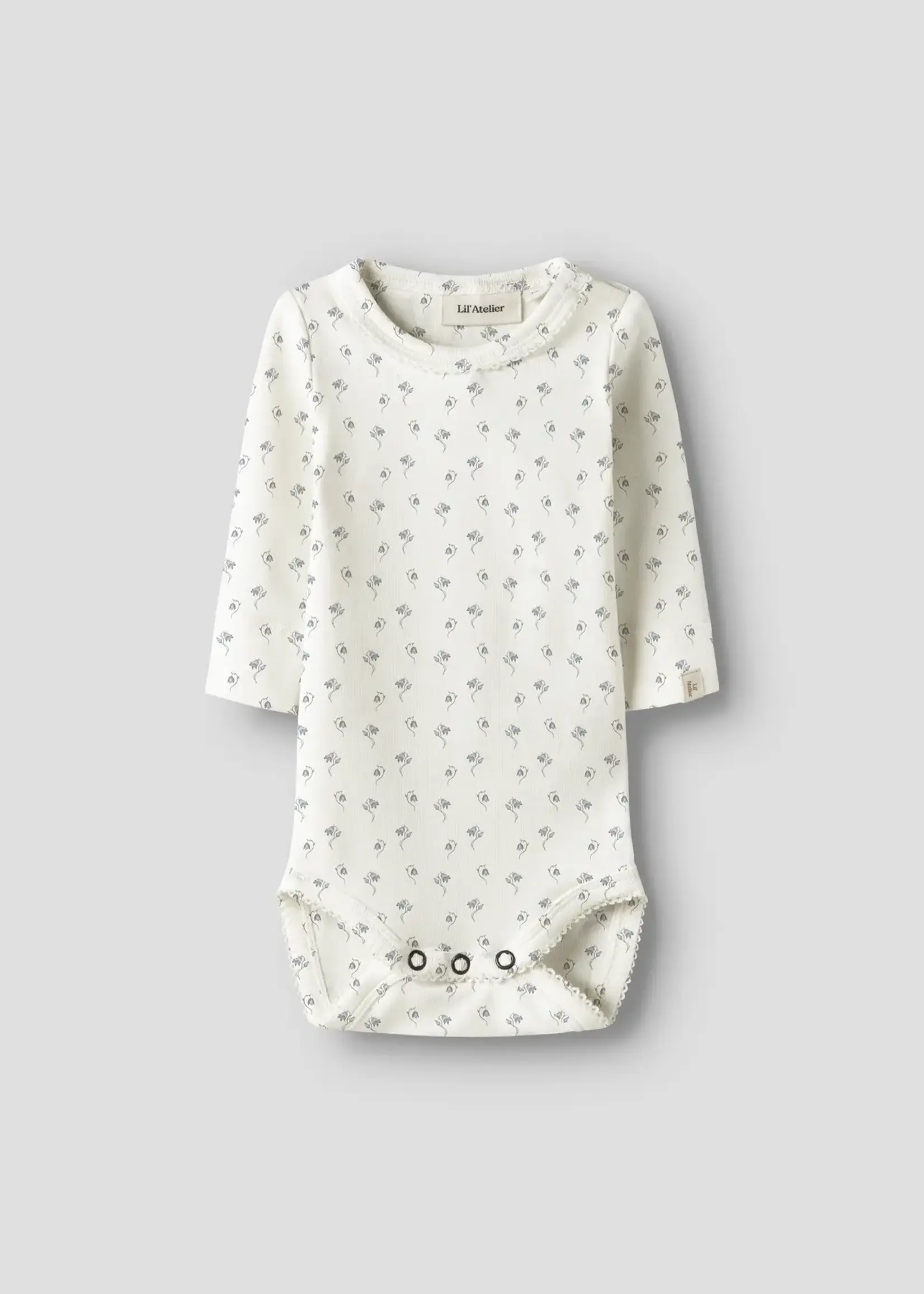 Lil' Atelier Lil'Atelier | NBFGAYO sag ls slim body lil - Coconut Milk/ bell Flowe