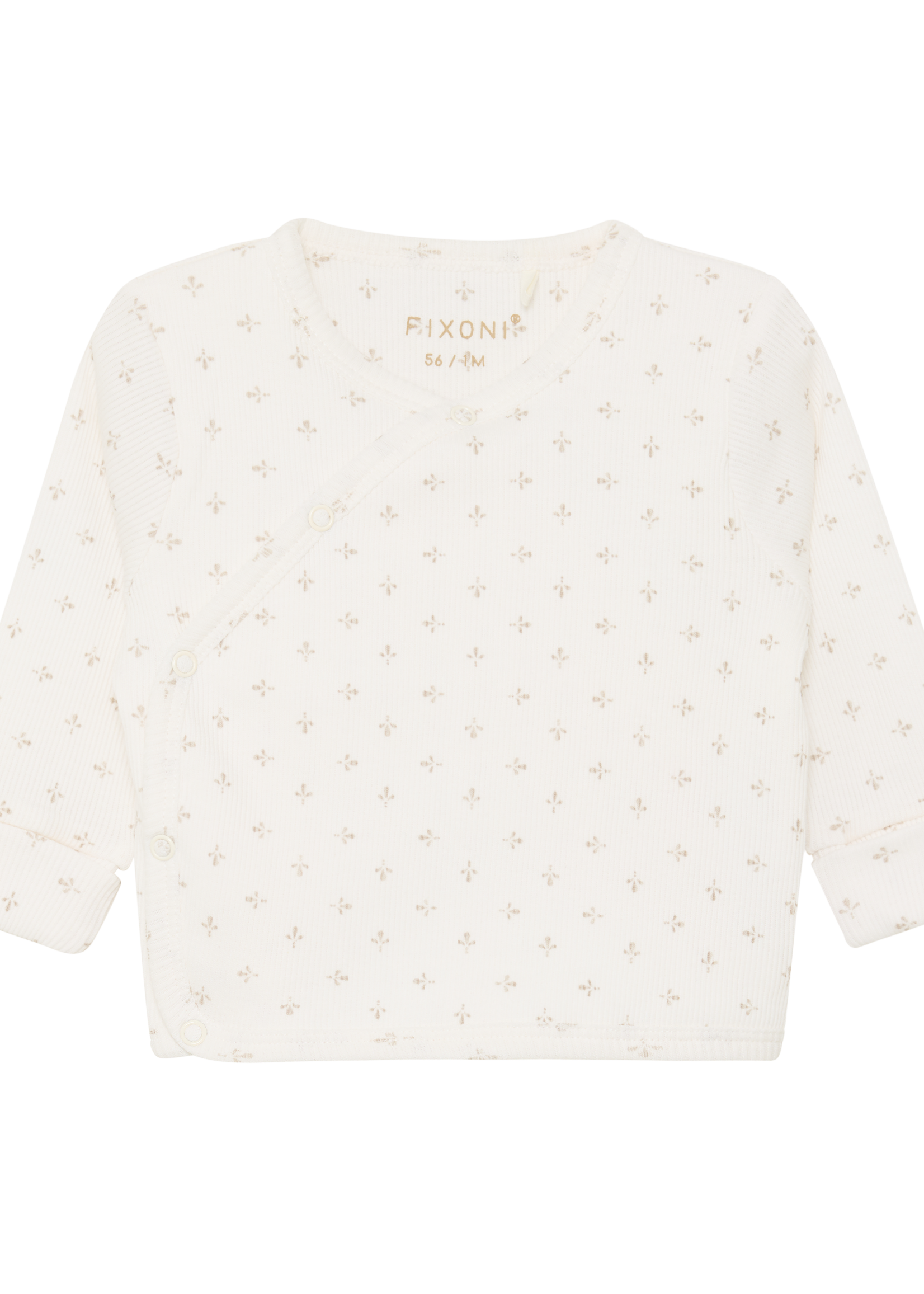 Fixoni Fixoni | Wrap T-shirt LS Rib  - Gardenia