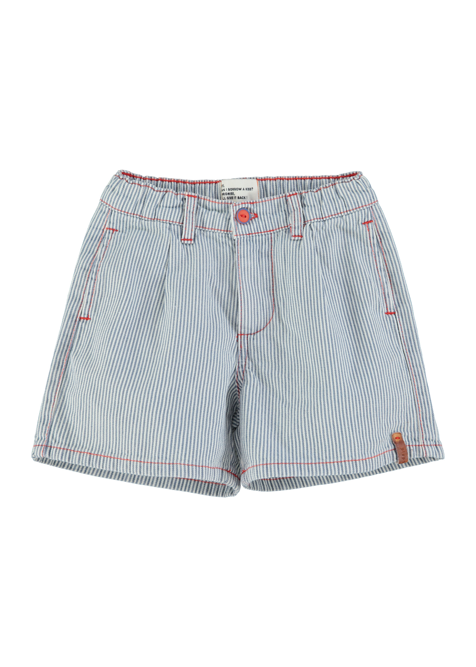Piupiuchick Piupiuchick | boy shorts  - ecru w/ indigo stripes