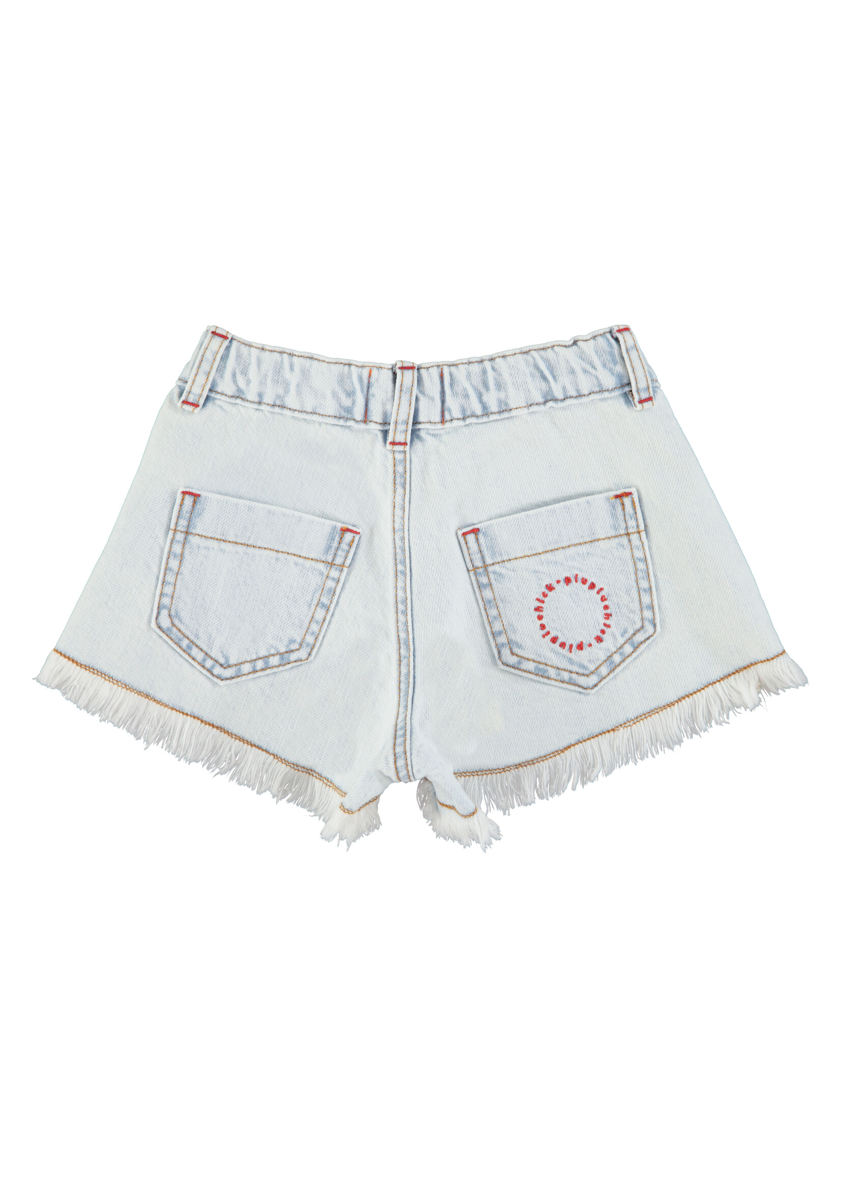 Piupiuchick Piupiuchick | Shorts w/ fringes | washed light blue denim