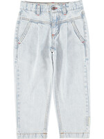 Piupiuchick Piupiuchick | Mom fit trousers | washed light blue denim