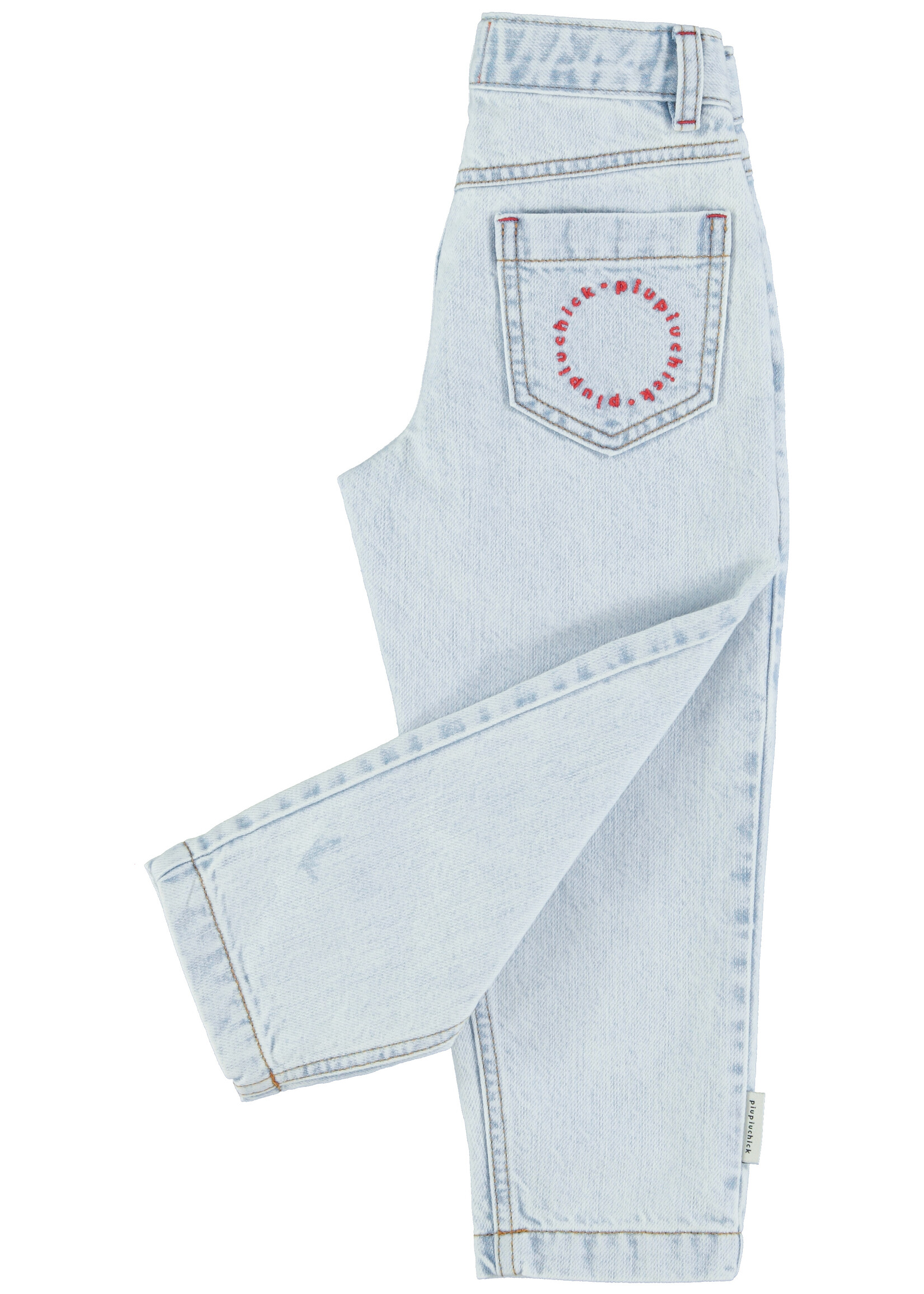 Piupiuchick Piupiuchick | Mom fit trousers | washed light blue denim