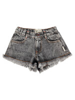 Piupiuchick Piupiuchick | Shorts w/ fringes | washed black denim
