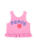 Piupiuchick Piupiuchick | Top - pink w/ "peace" print