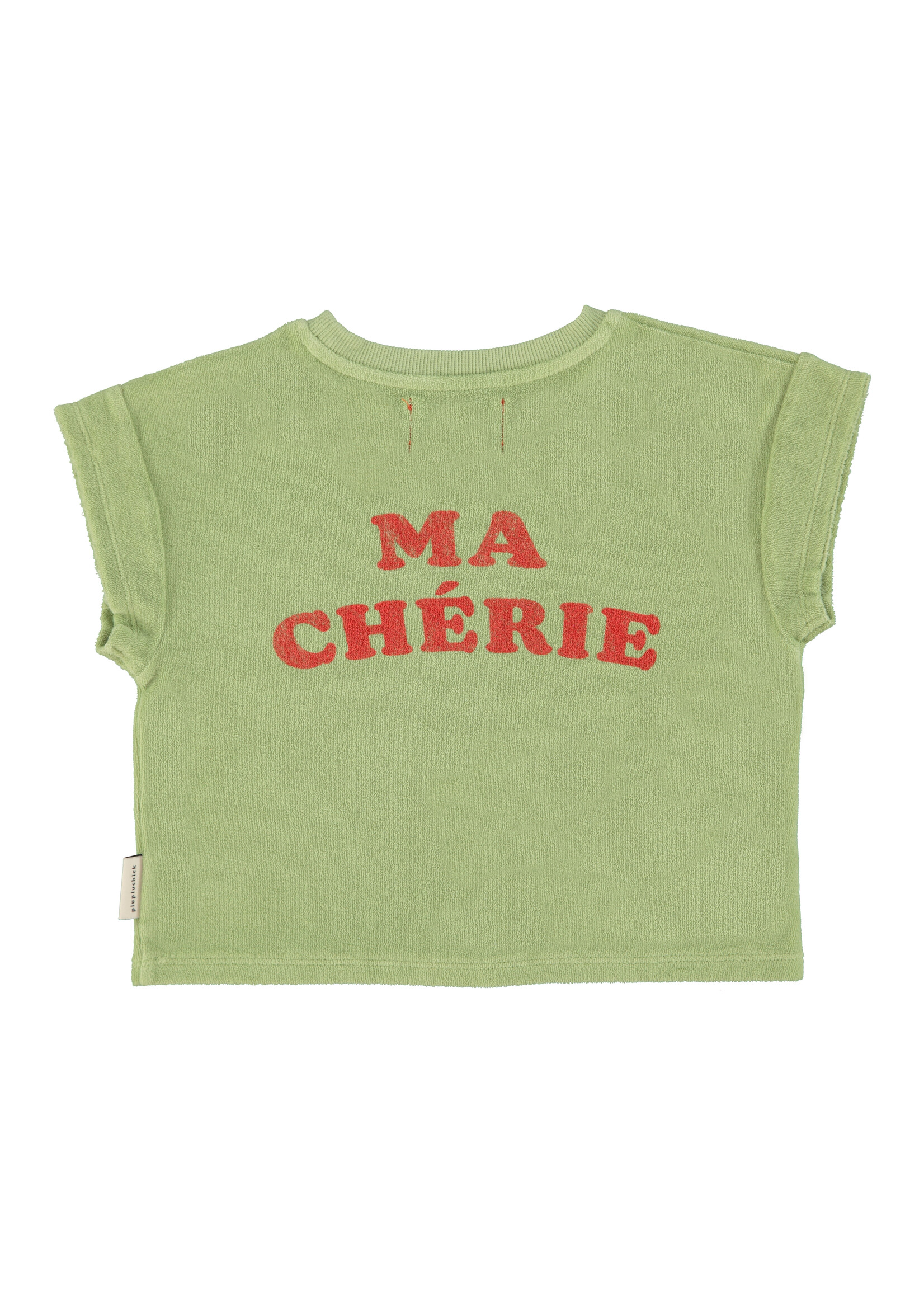 Piupiuchick Piupiuchick | t'shirt - light olive w/ cherry print