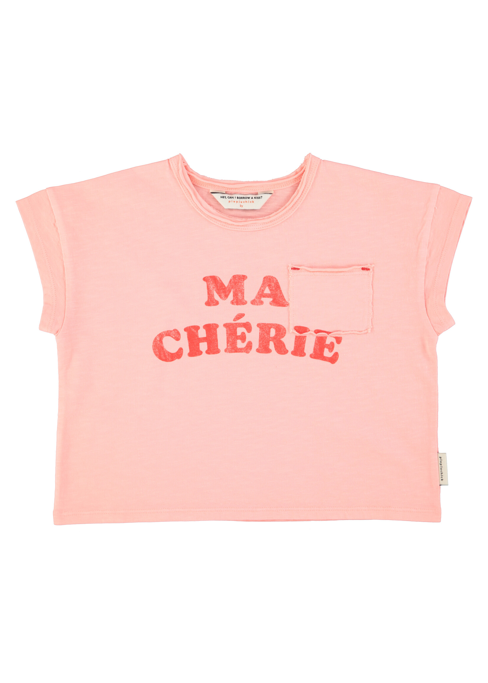 Piupiuchick Piupiuchick | T- shirt - light pink w/ "ma chérie" print