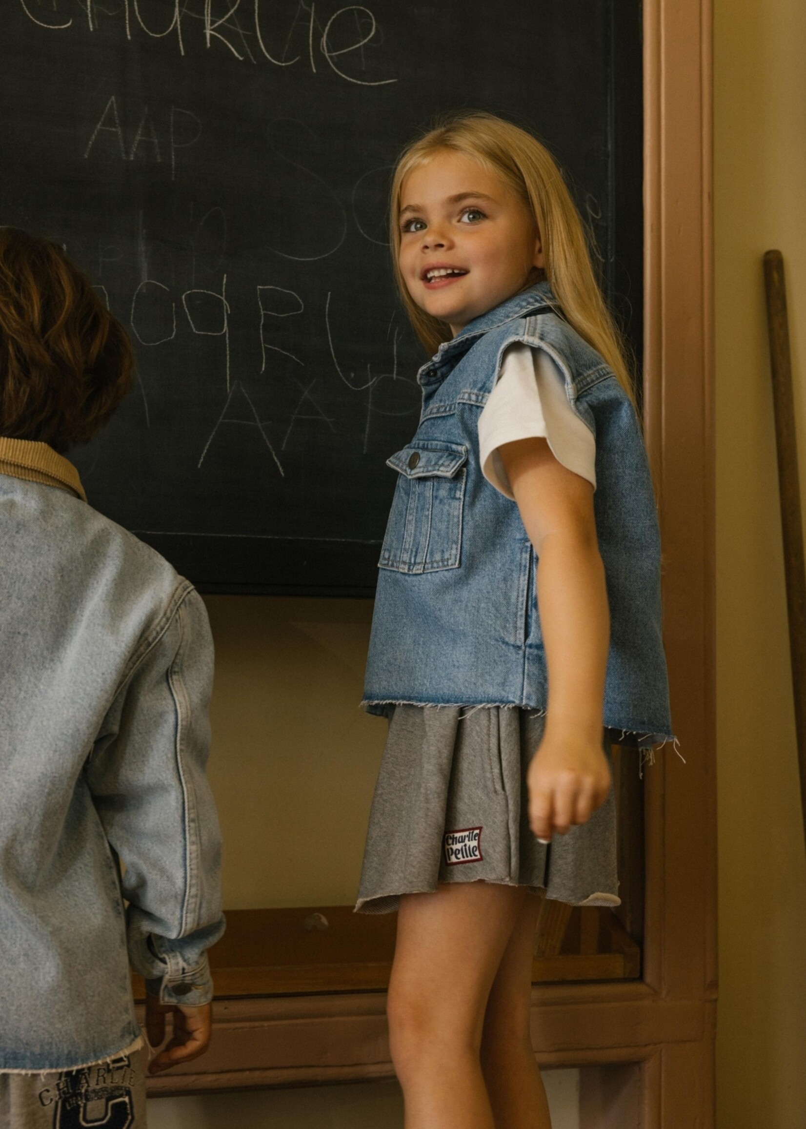 Charlie Petite Charlie Petite | Phillou Short - Grey Melange