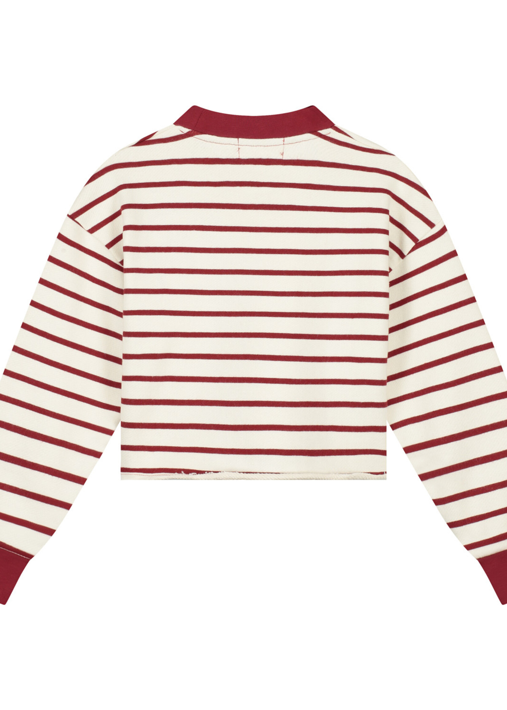 Charlie Petite Charlie Petite | Lux Sweater - Stripes Bordeaux/Ecru
