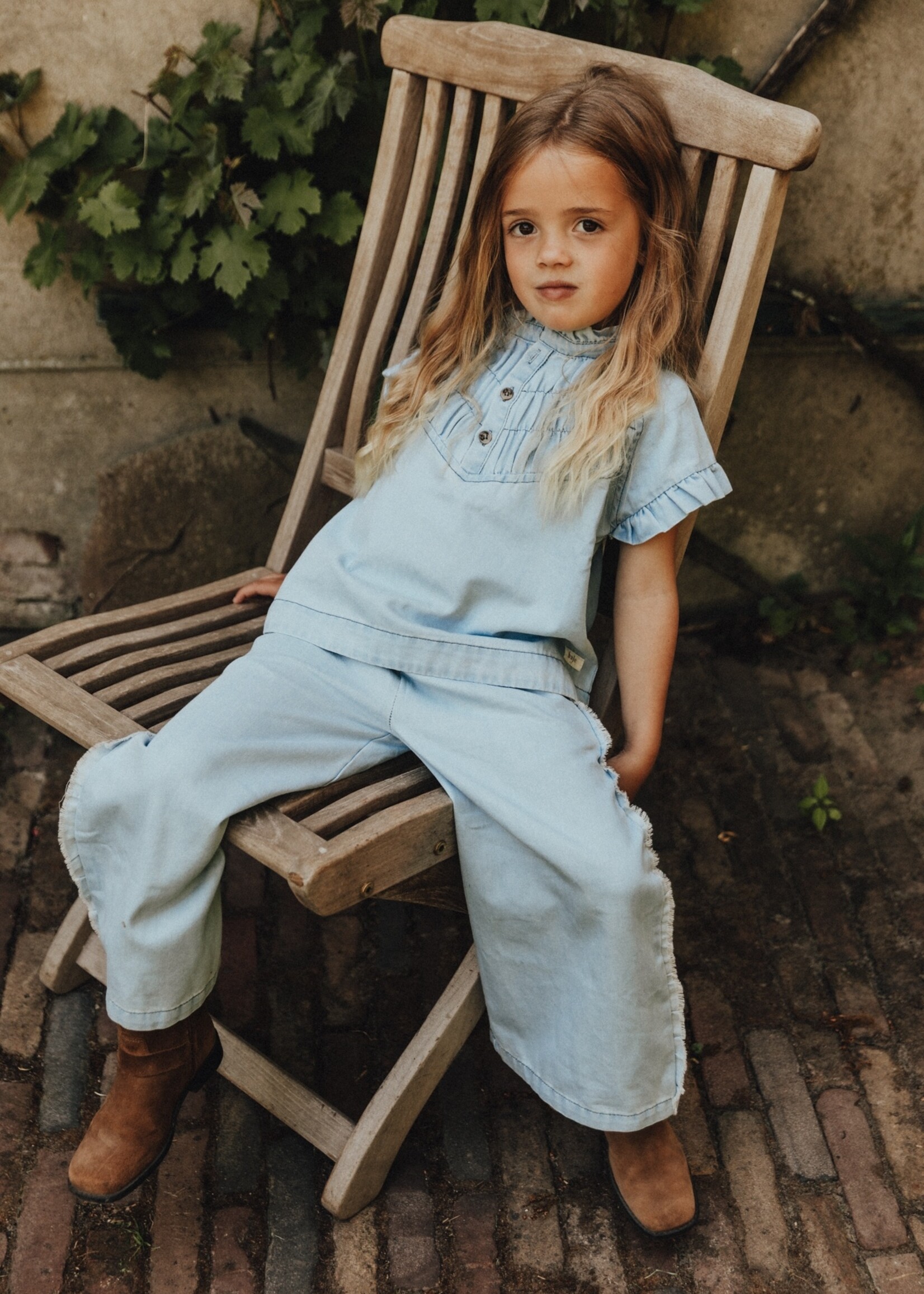 Baje Baje | Robin – Blouse – Blue denim light