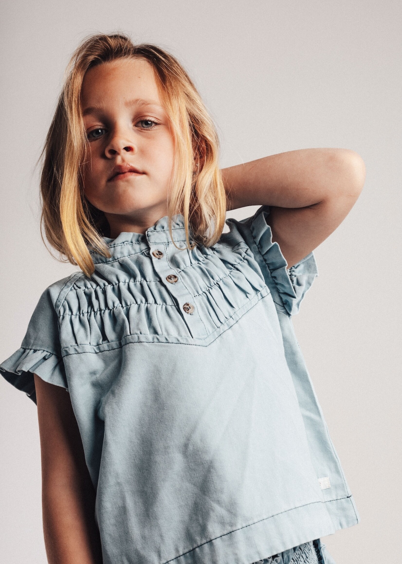 Baje Baje | Robin – Blouse – Blue denim light