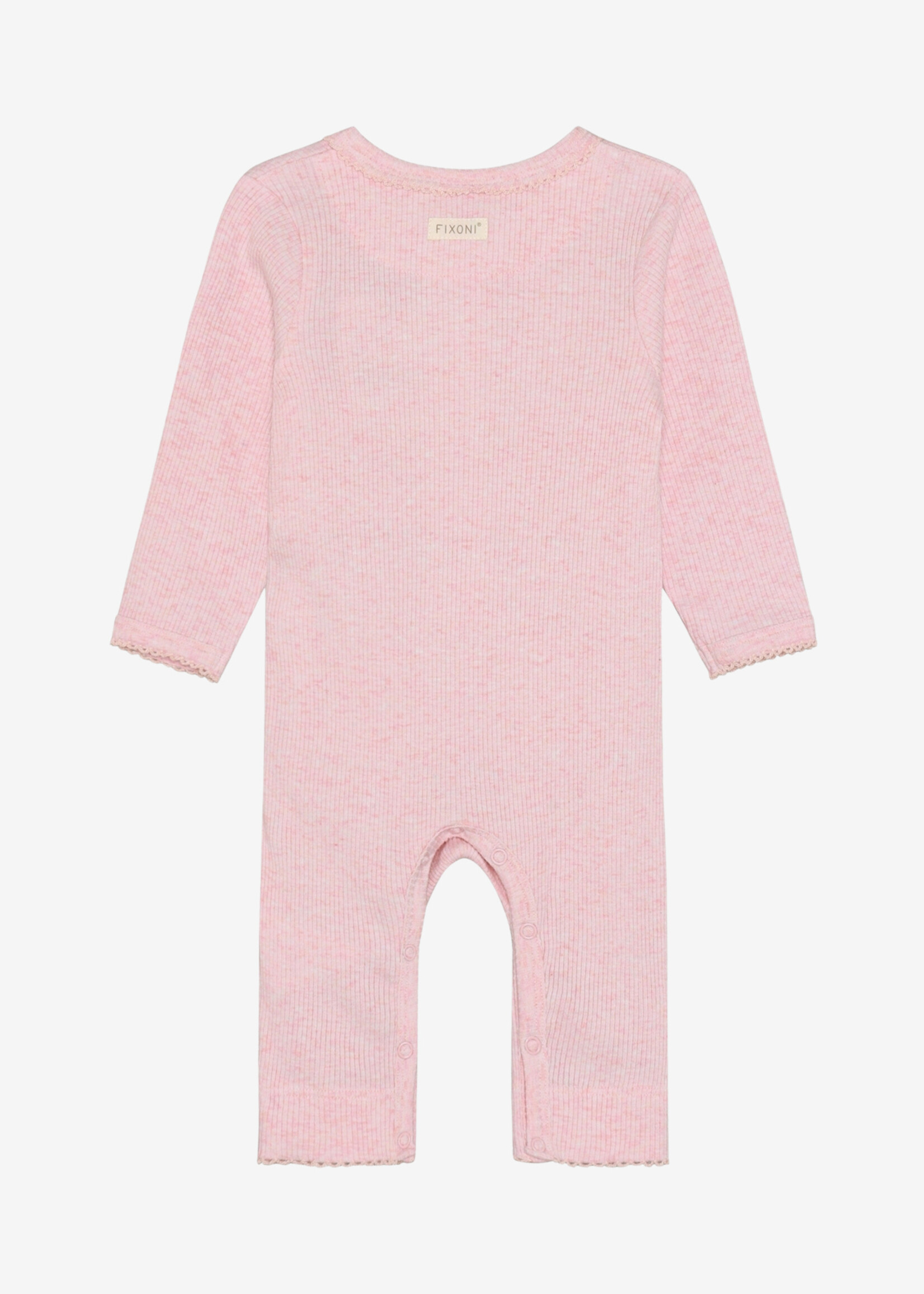 Fixoni Fixoni | Rompers LS Melange Rib - Bleached Mauve Melange