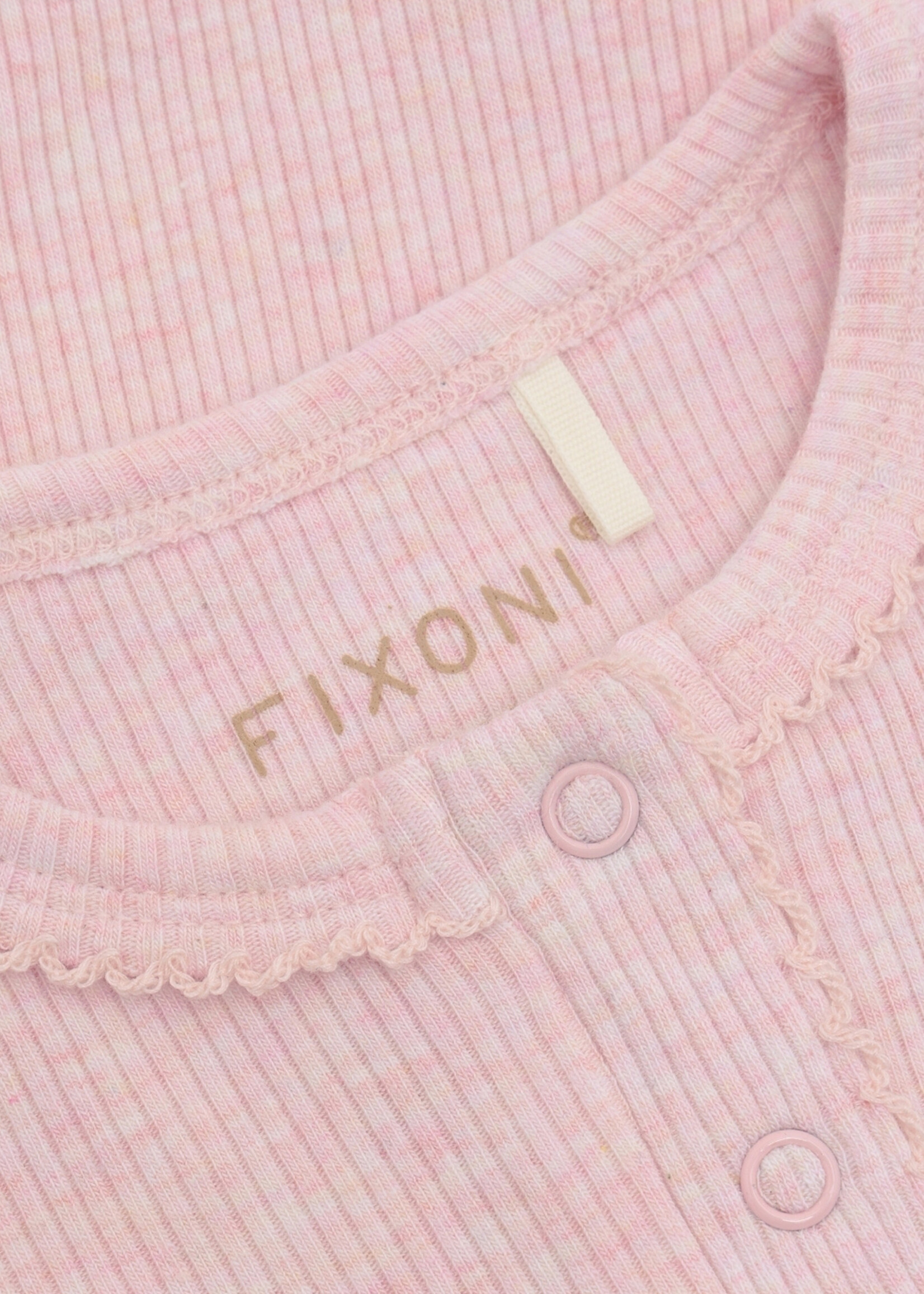 Fixoni Fixoni | Rompers LS Melange Rib - Bleached Mauve Melange