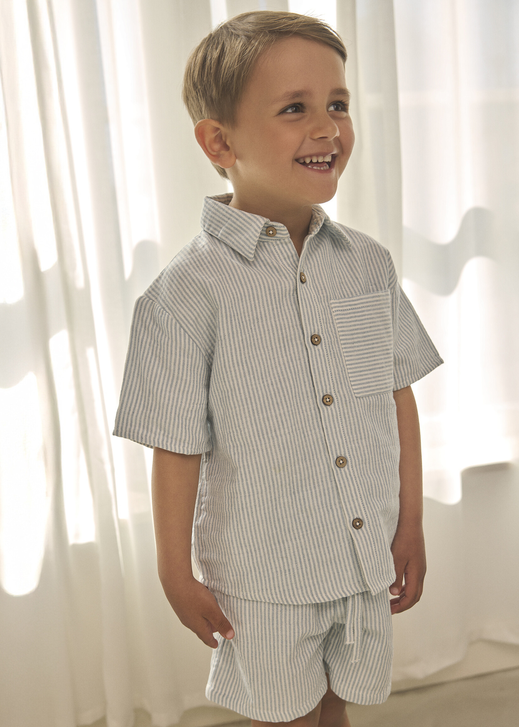 ENFANT En Fant | Shorts Muslin Stripe - Citadel