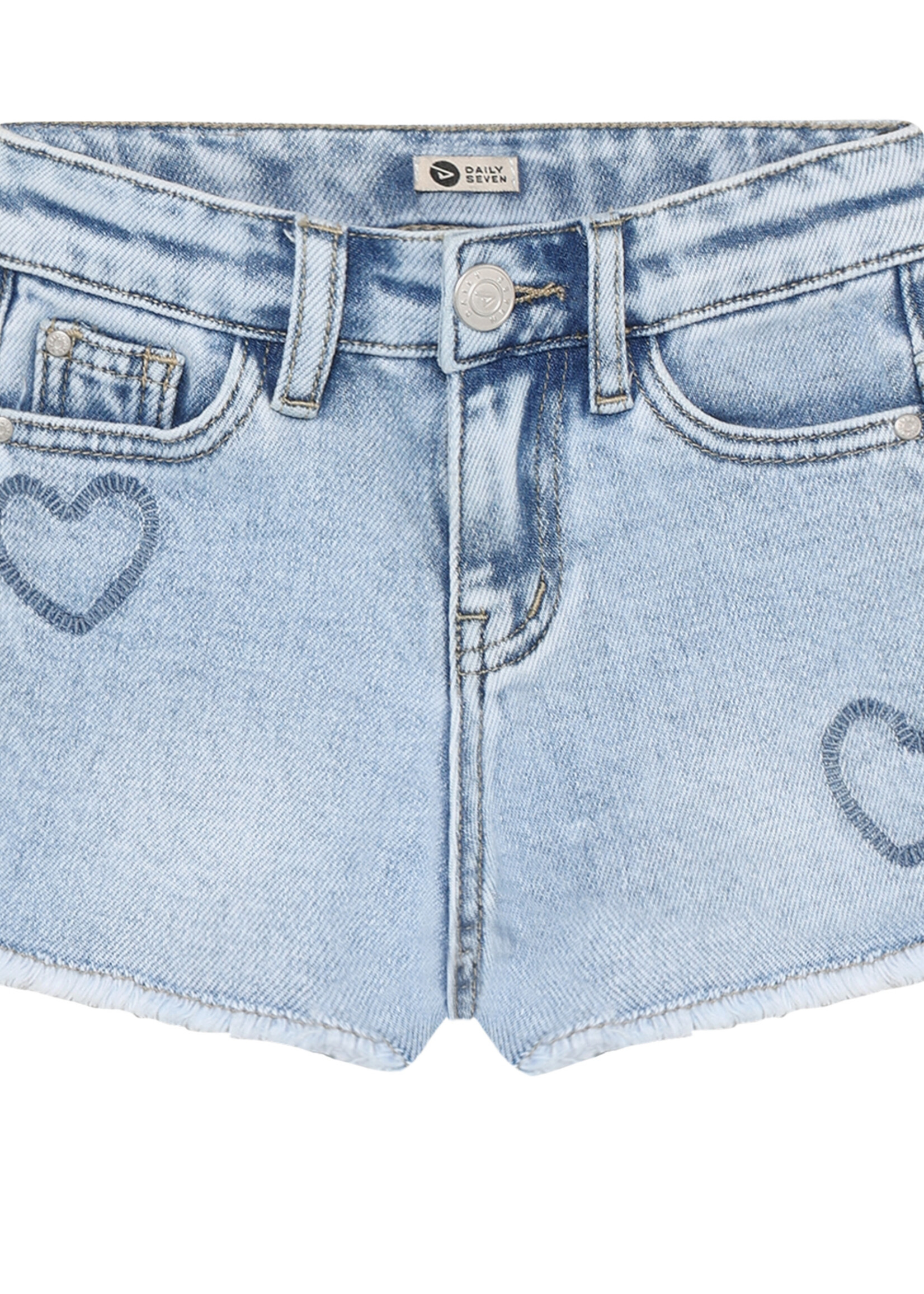 Daily7 Daily7 | Denim Shorts Heart – Blue