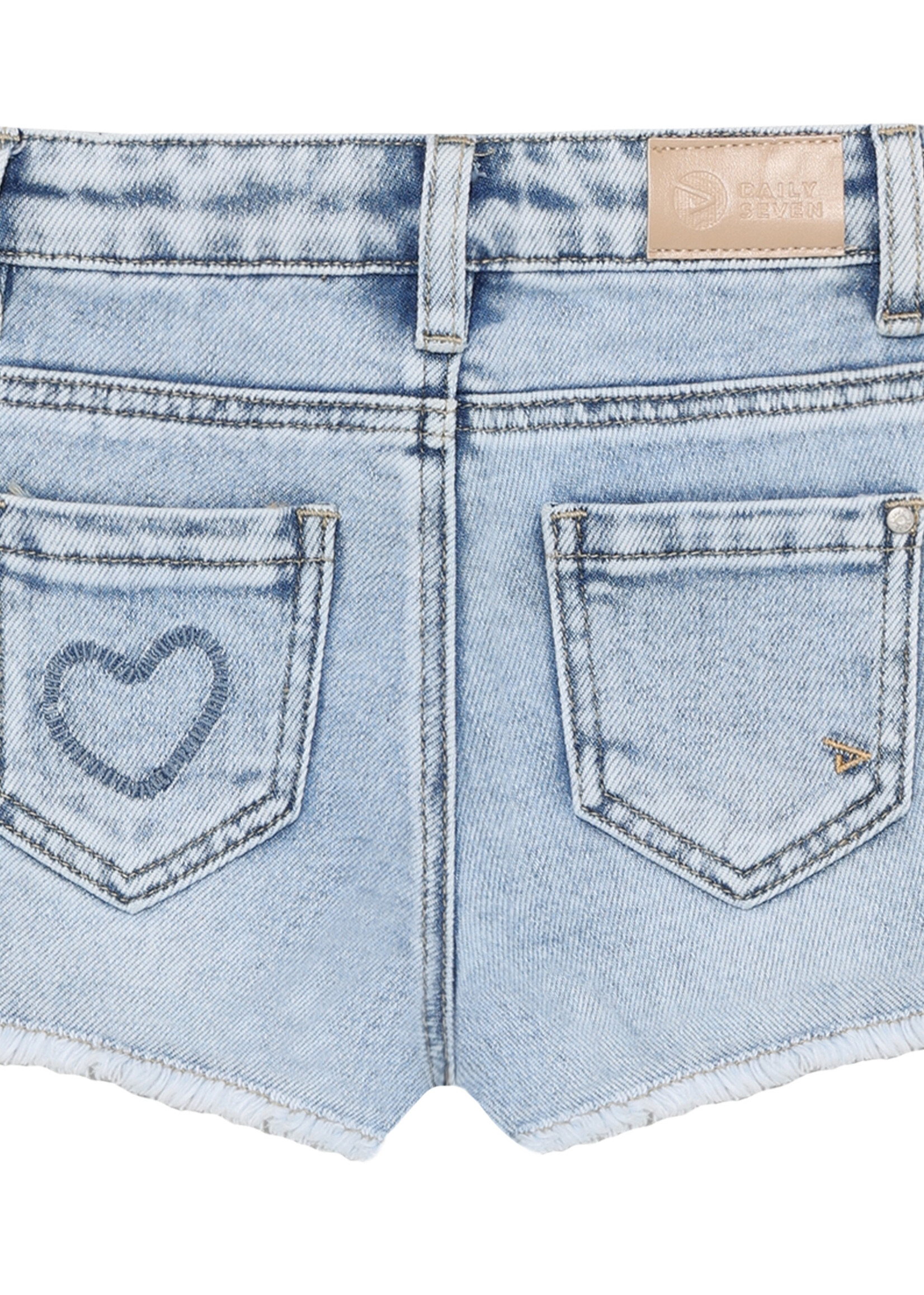 Daily7 Daily7 | Denim Shorts Heart – Blue