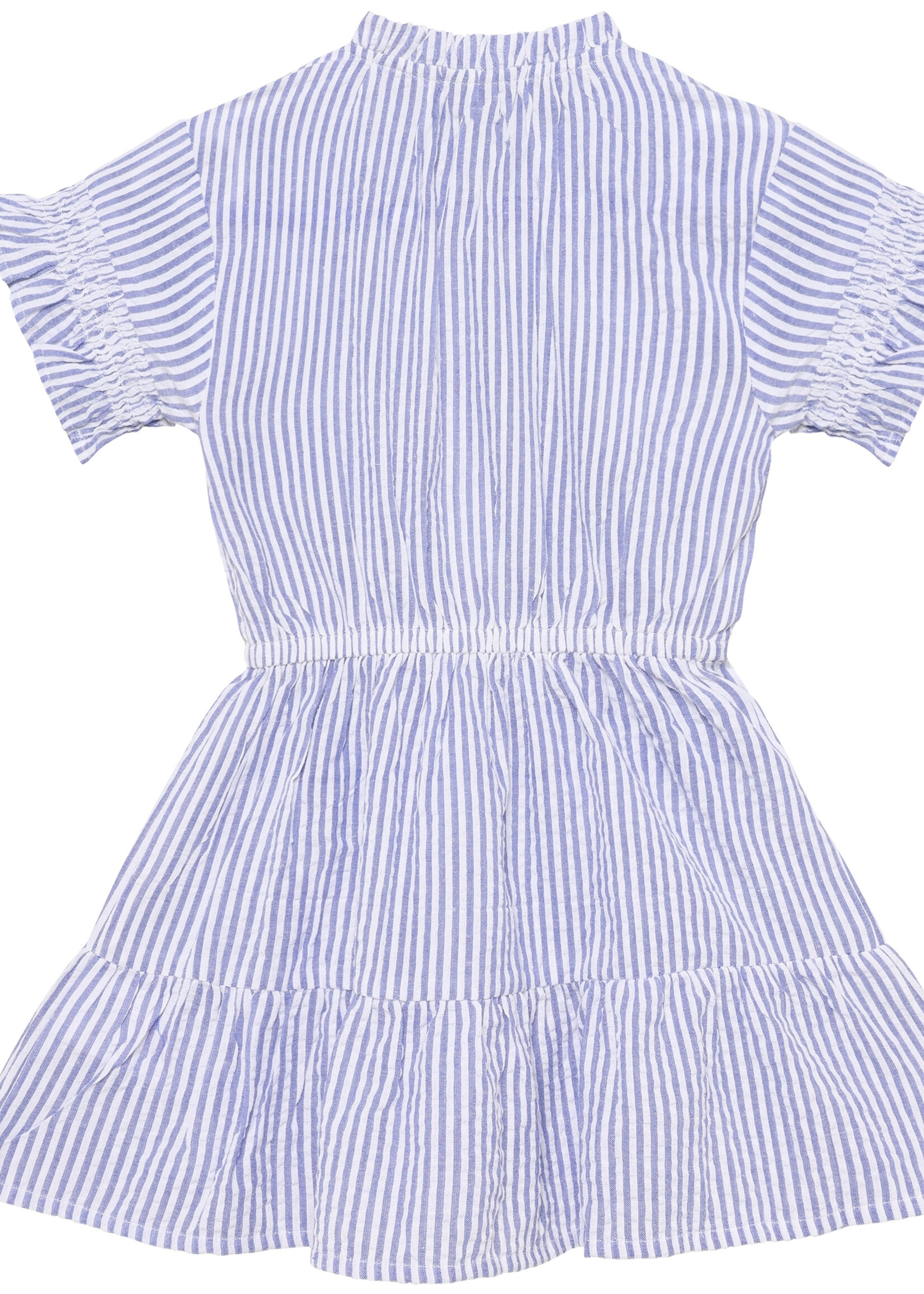Daily7 Daily7 | Dress Stripe Ruffle – Blue