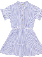 Daily7 Daily7 | Dress Stripe Ruffle – Blue
