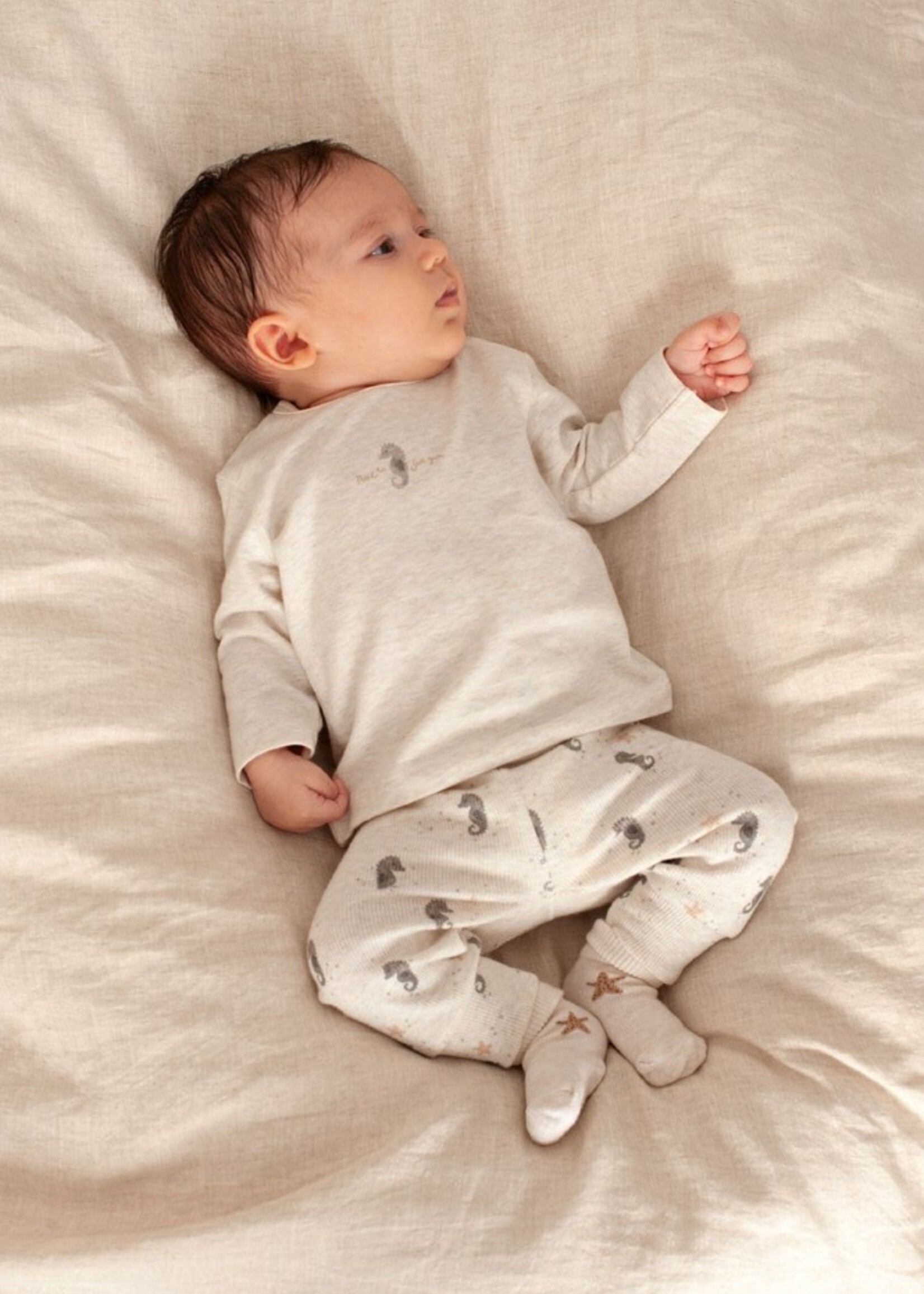 Feetje Feetje | Broek rib AOP - Sea Sweeties