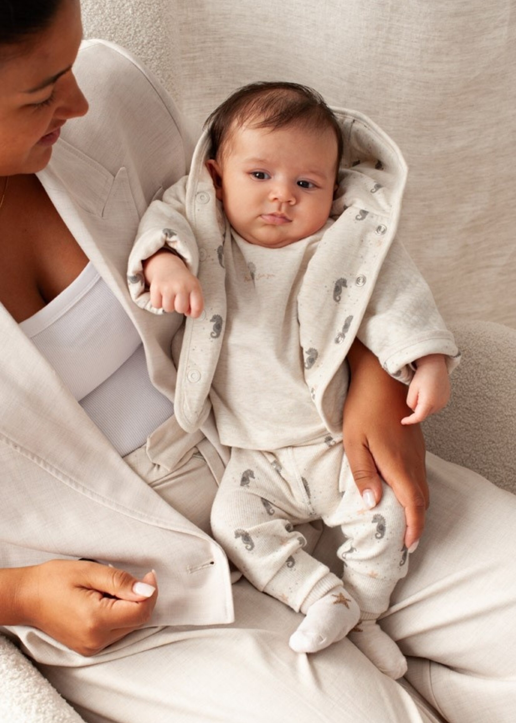 Feetje Feetje | Broek rib AOP - Sea Sweeties