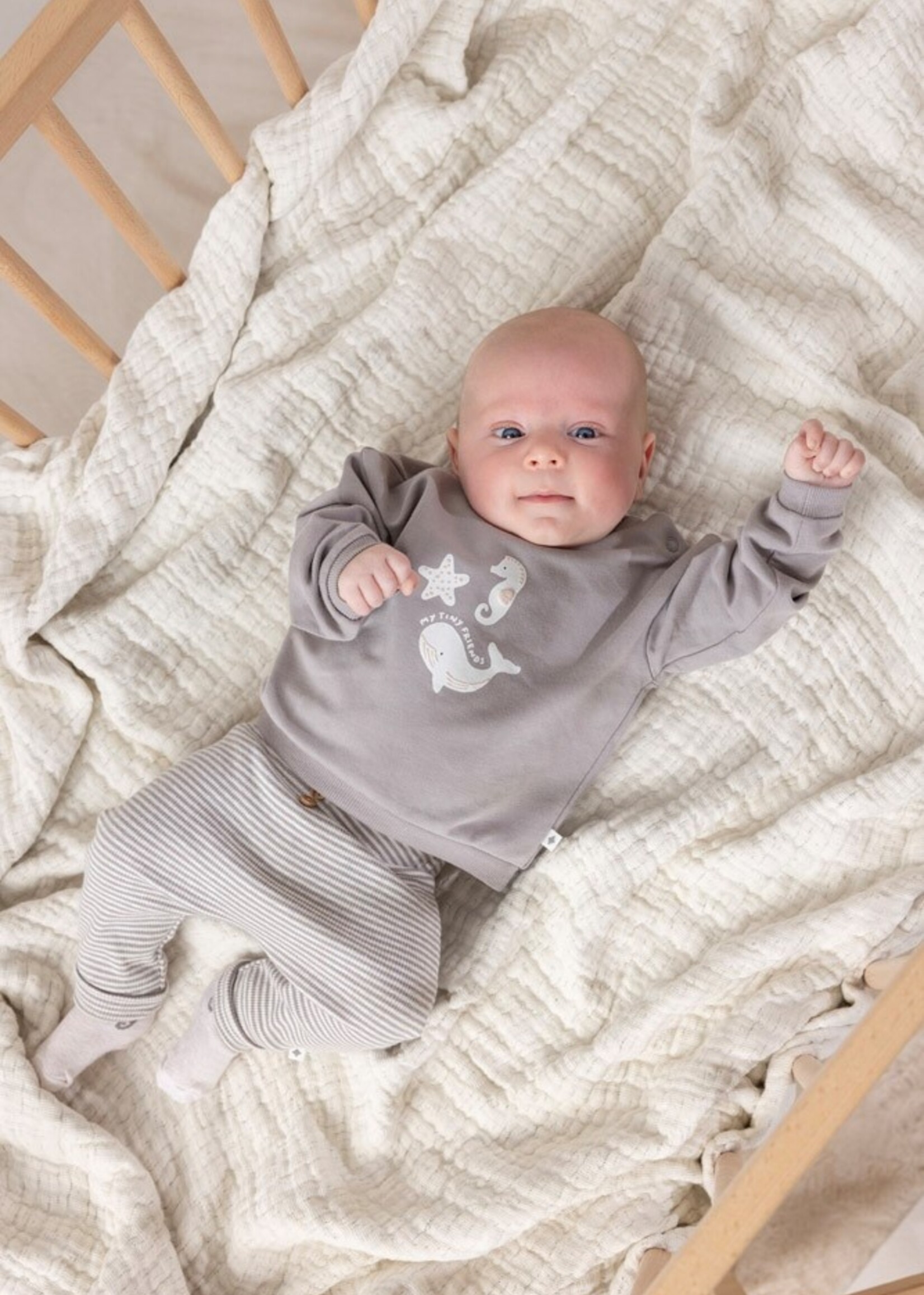 Feetje Feetje | Broek rib met streep - Sea Sweeties