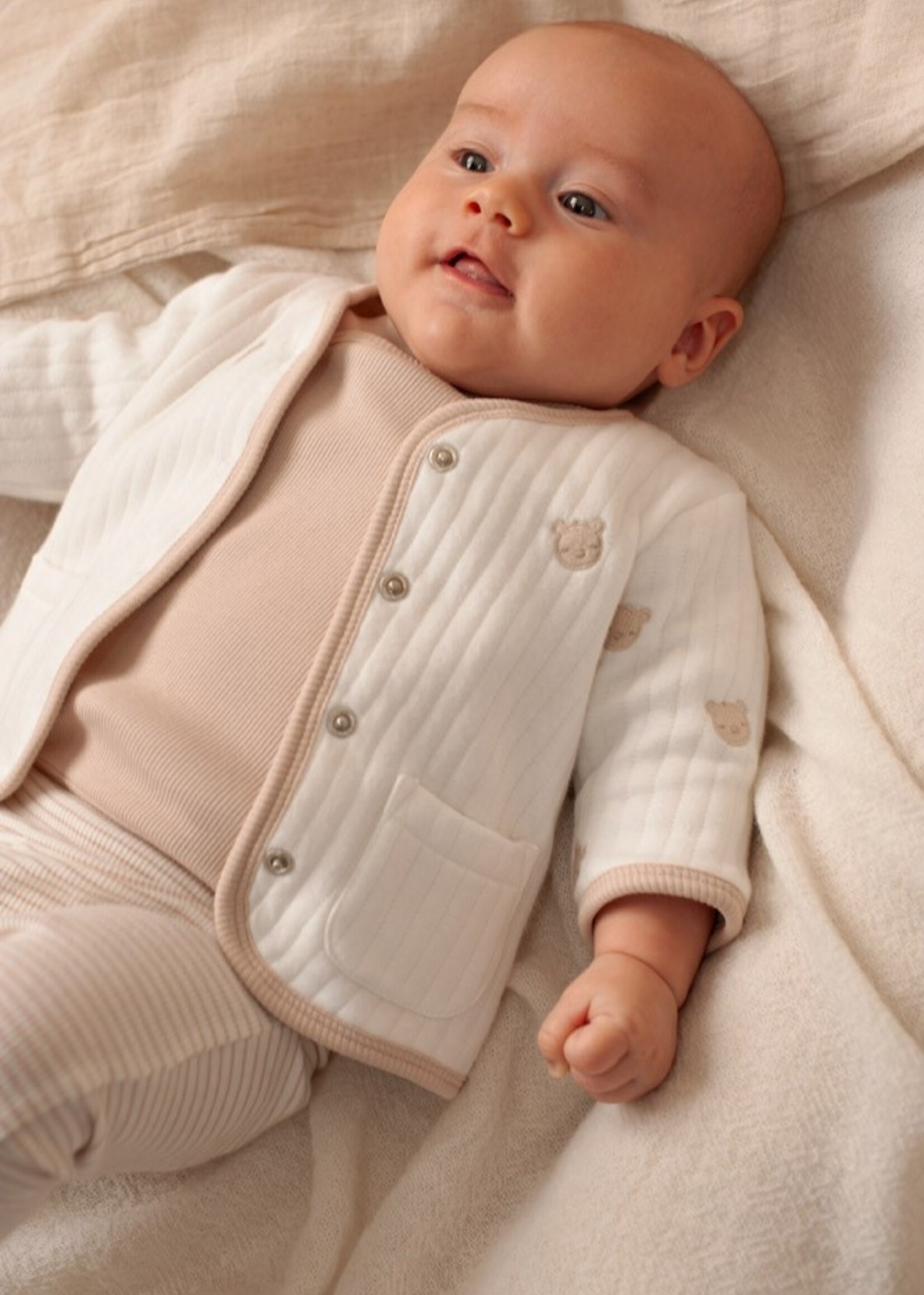 Feetje Feetje | Broek rib met streep - Honey Bear