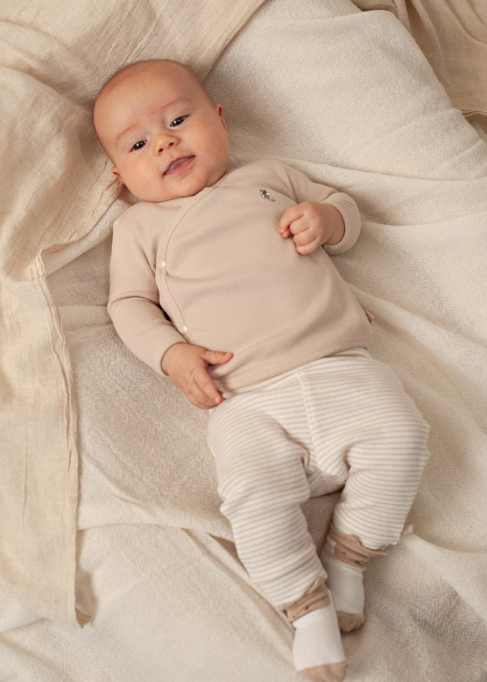 Feetje Feetje | Broek rib met streep - Honey Bear