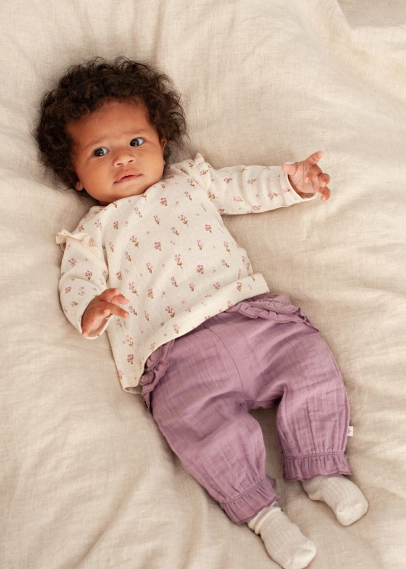 Feetje Feetje | Longsleeve pointelle rib AOP - Flower Ranch