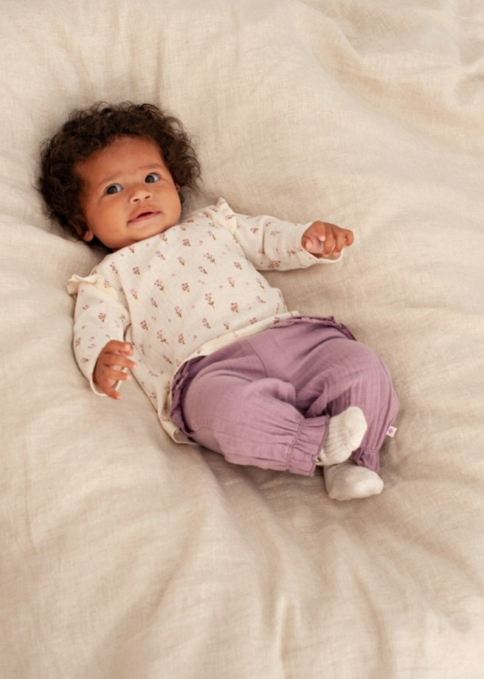 Feetje Feetje | Longsleeve pointelle rib AOP - Flower Ranch