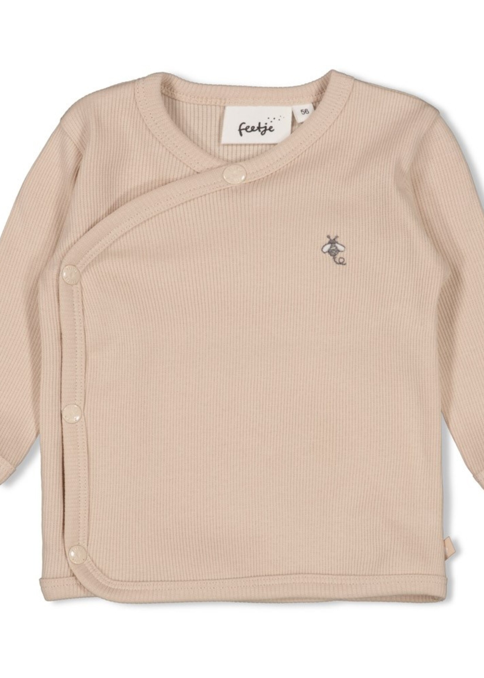 Feetje Feetje | Overslagshirt rib - Honey Bear