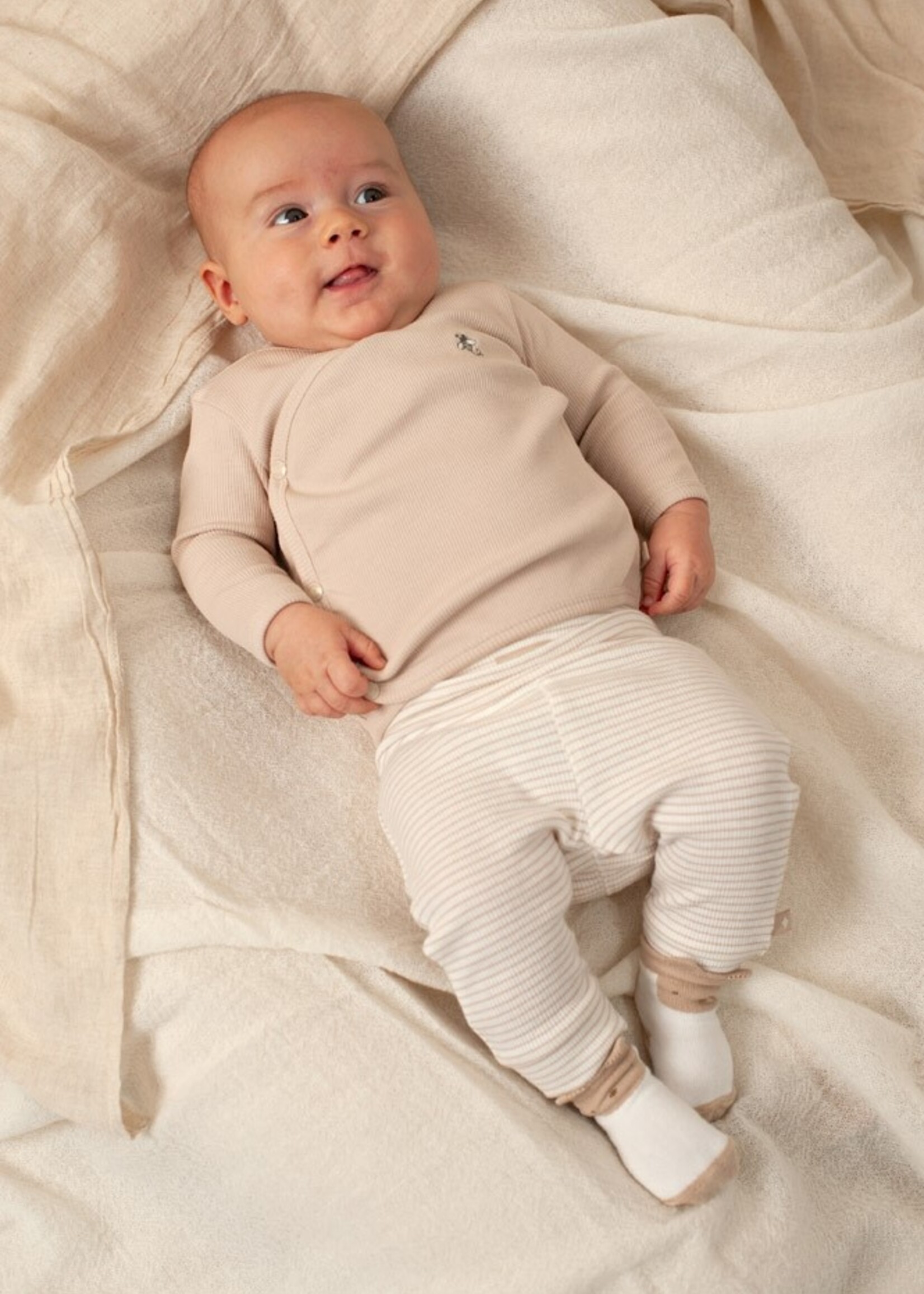 Feetje Feetje | Overslagshirt rib - Honey Bear