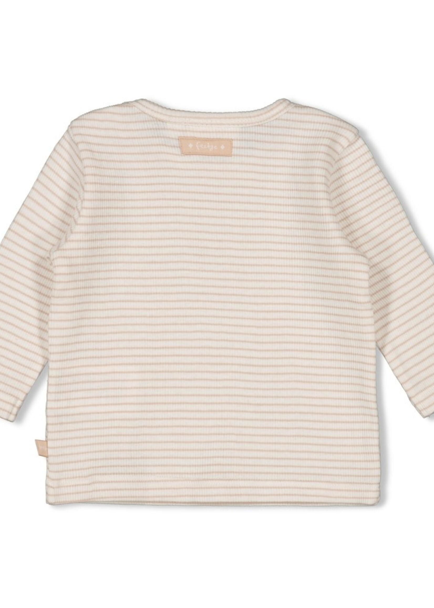 Feetje Feetje | Longsleeve rib met streep - Honey Bear