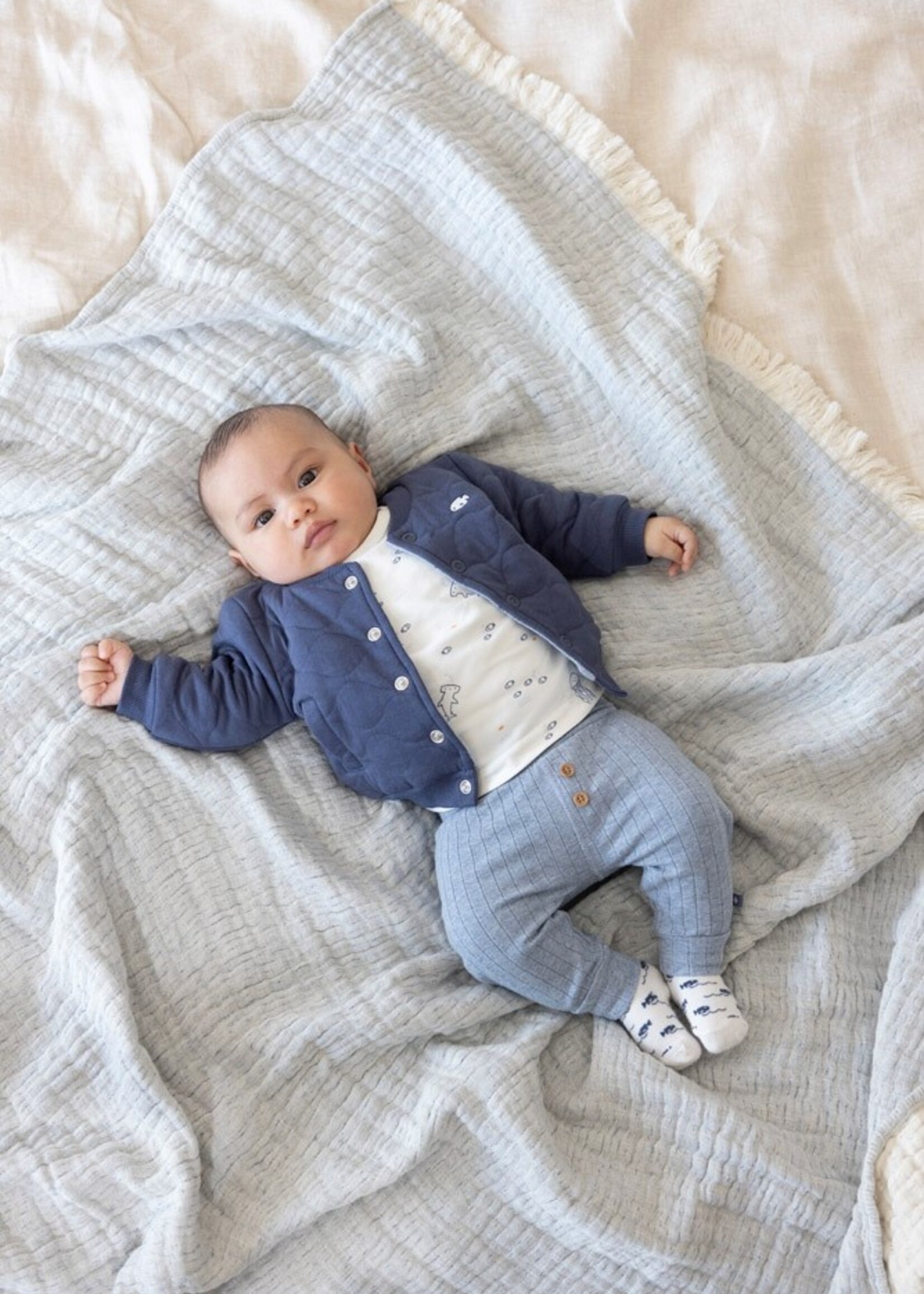 Feetje Feetje | Omkeerbaar bomberjack - Blue Ocean - Indigo