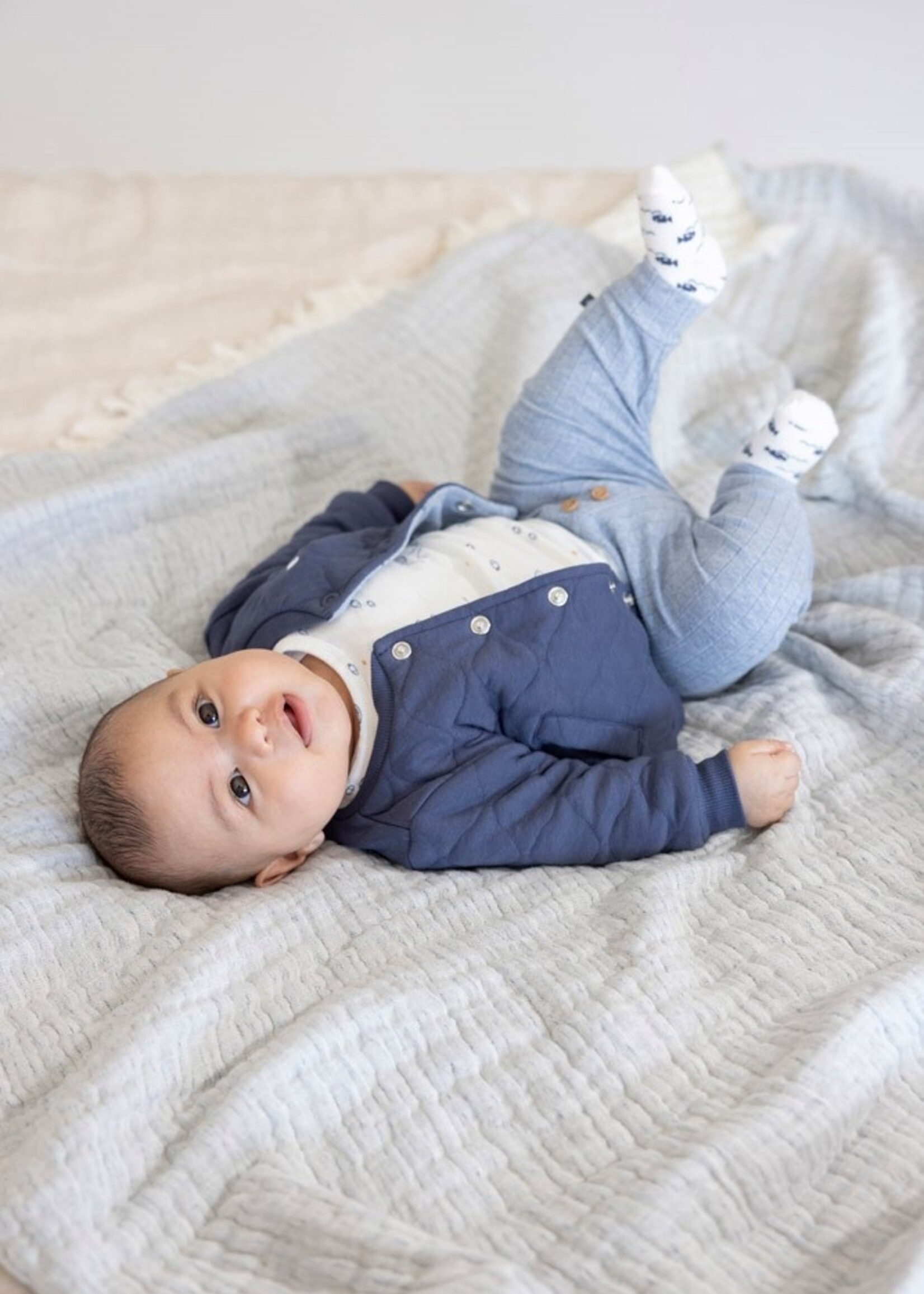 Feetje Feetje | Omkeerbaar bomberjack - Blue Ocean - Indigo