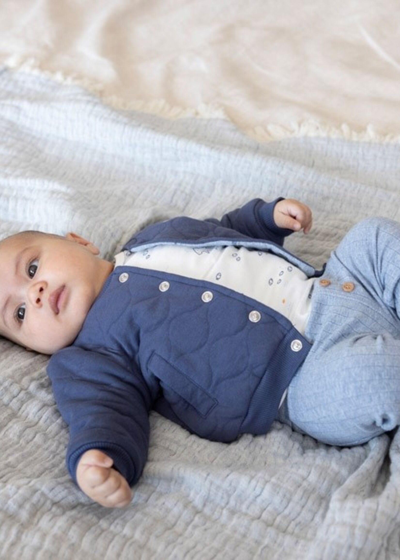 Feetje Feetje | Omkeerbaar bomberjack - Blue Ocean - Indigo