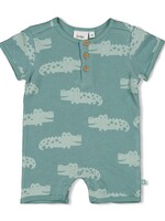 Feetje Feetje | Kort pakje AOP - You Croc my World - Zeegroen