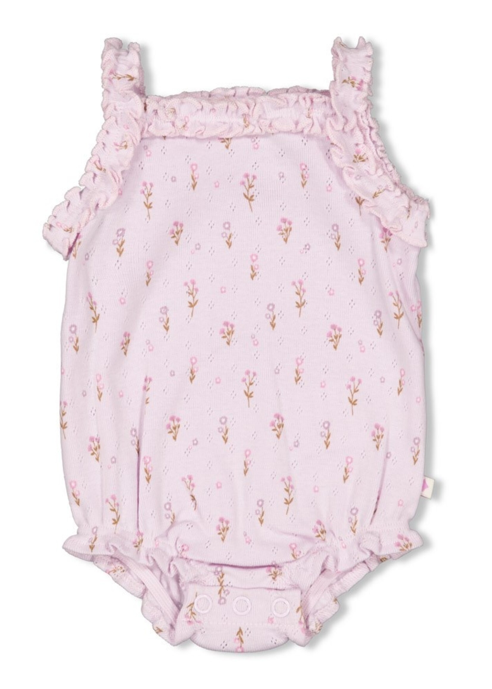 Feetje Feetje | Romper pointelle rib AOP - Flower Ranch - Lila