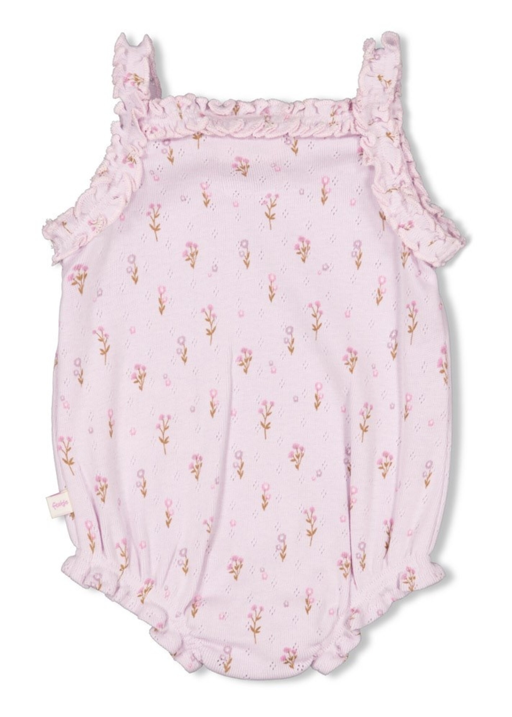 Feetje Feetje | Romper pointelle rib AOP - Flower Ranch - Lila