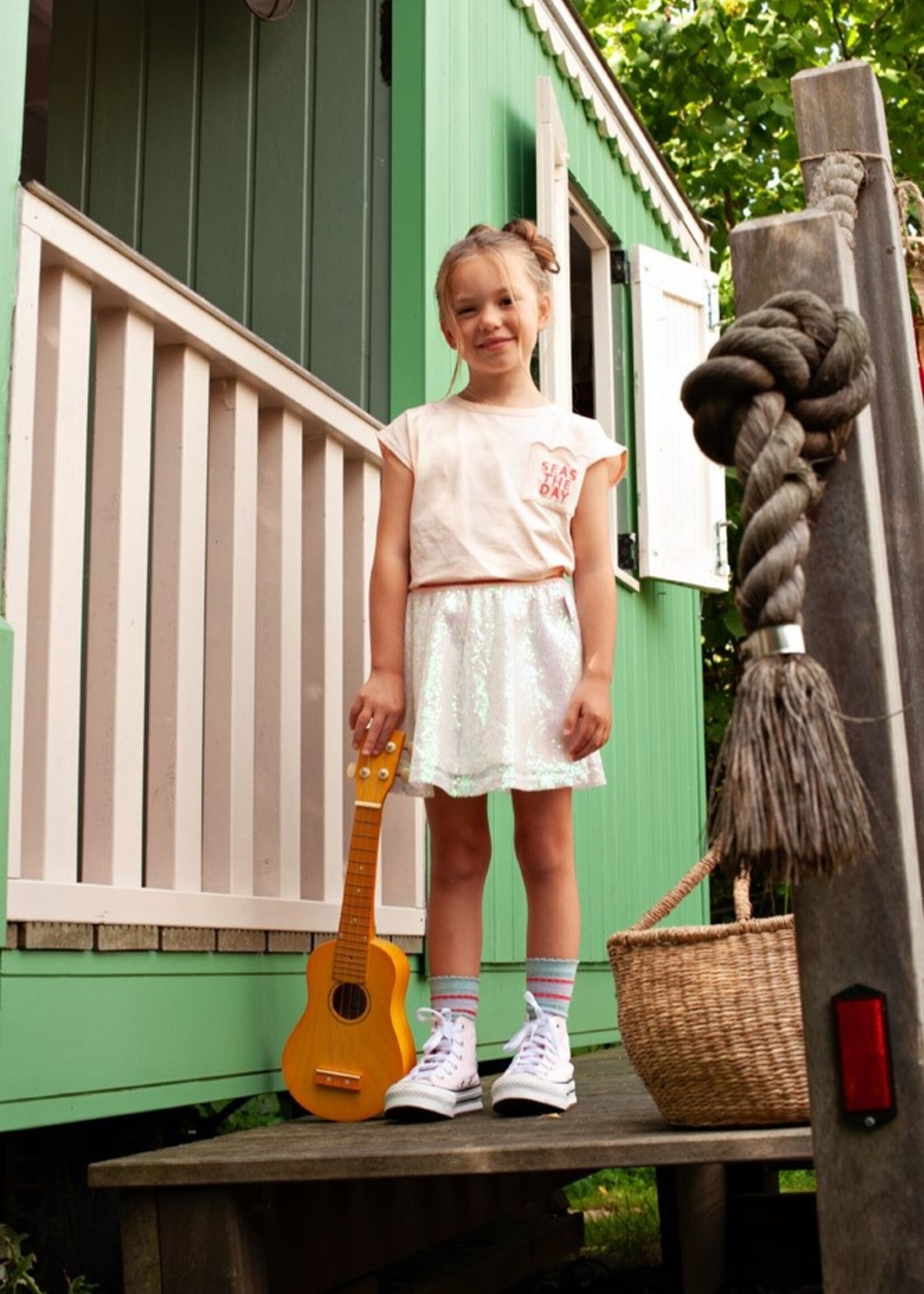 Jubel Jubel | T-shirt met backprint - Lazy Lagoon – l.Roze