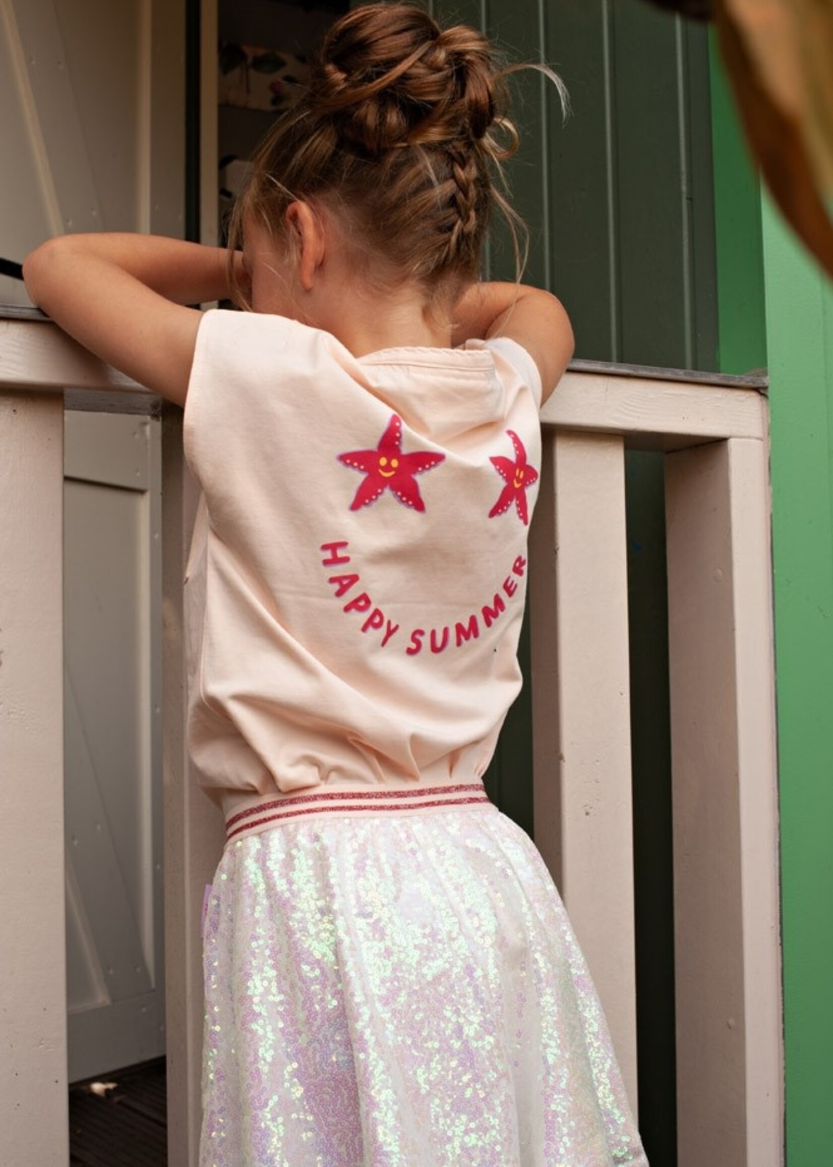 Jubel Jubel | Pailetten rok - Lazy Lagoon - l.Roze