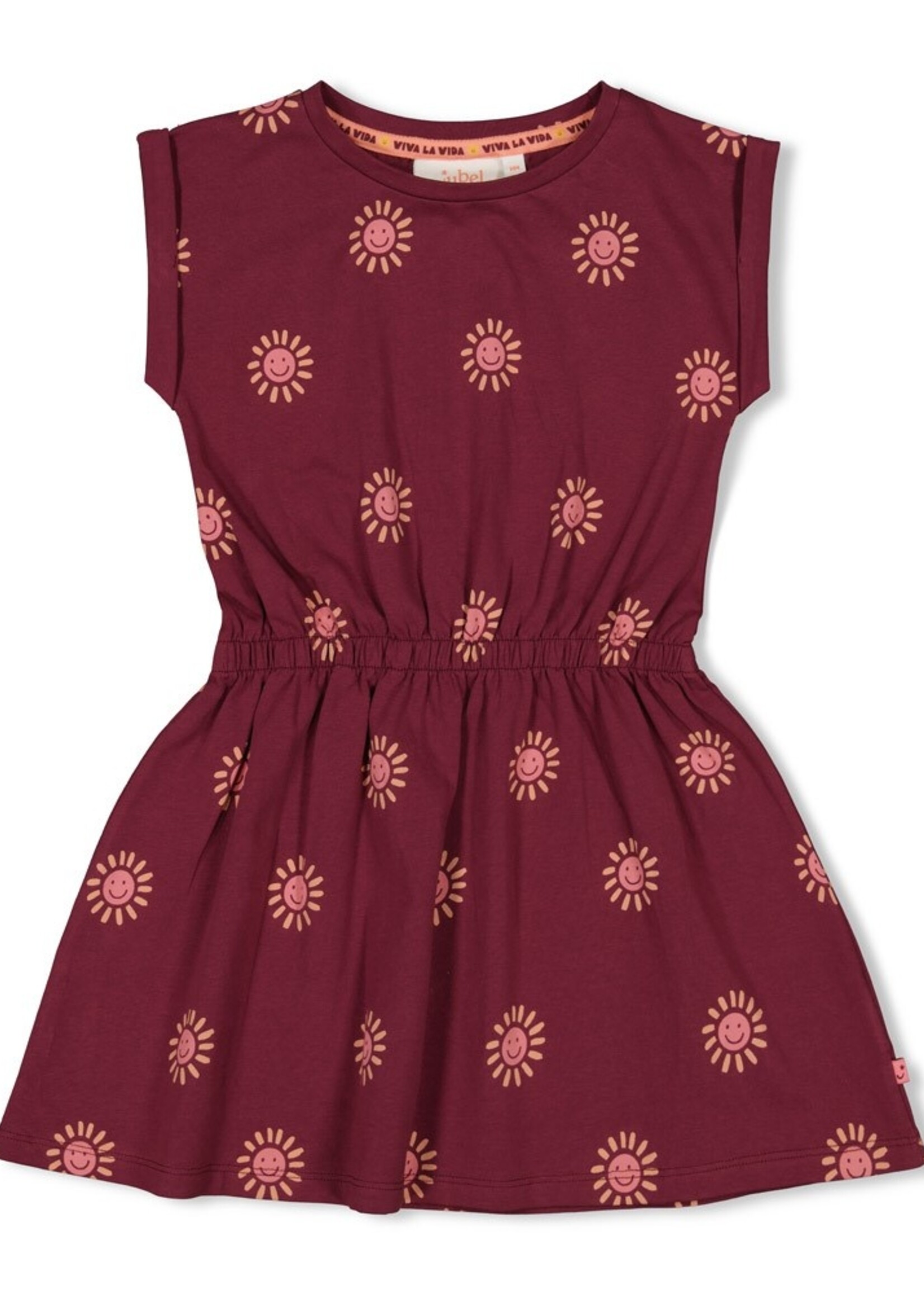 Jubel Jubel | Jurk AOP - Salsa Sunset - Bordeaux