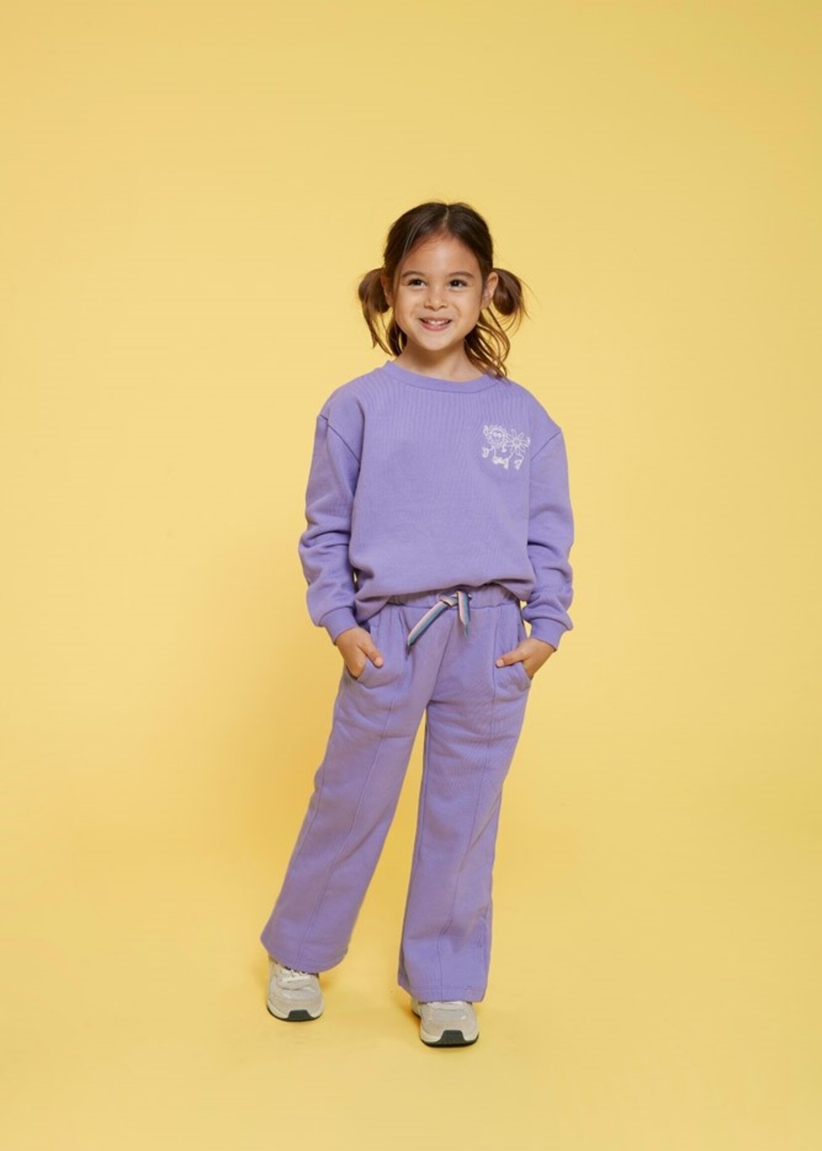 Jubel Jubel | Sweater met backprint - Rolling into Spring - Paars