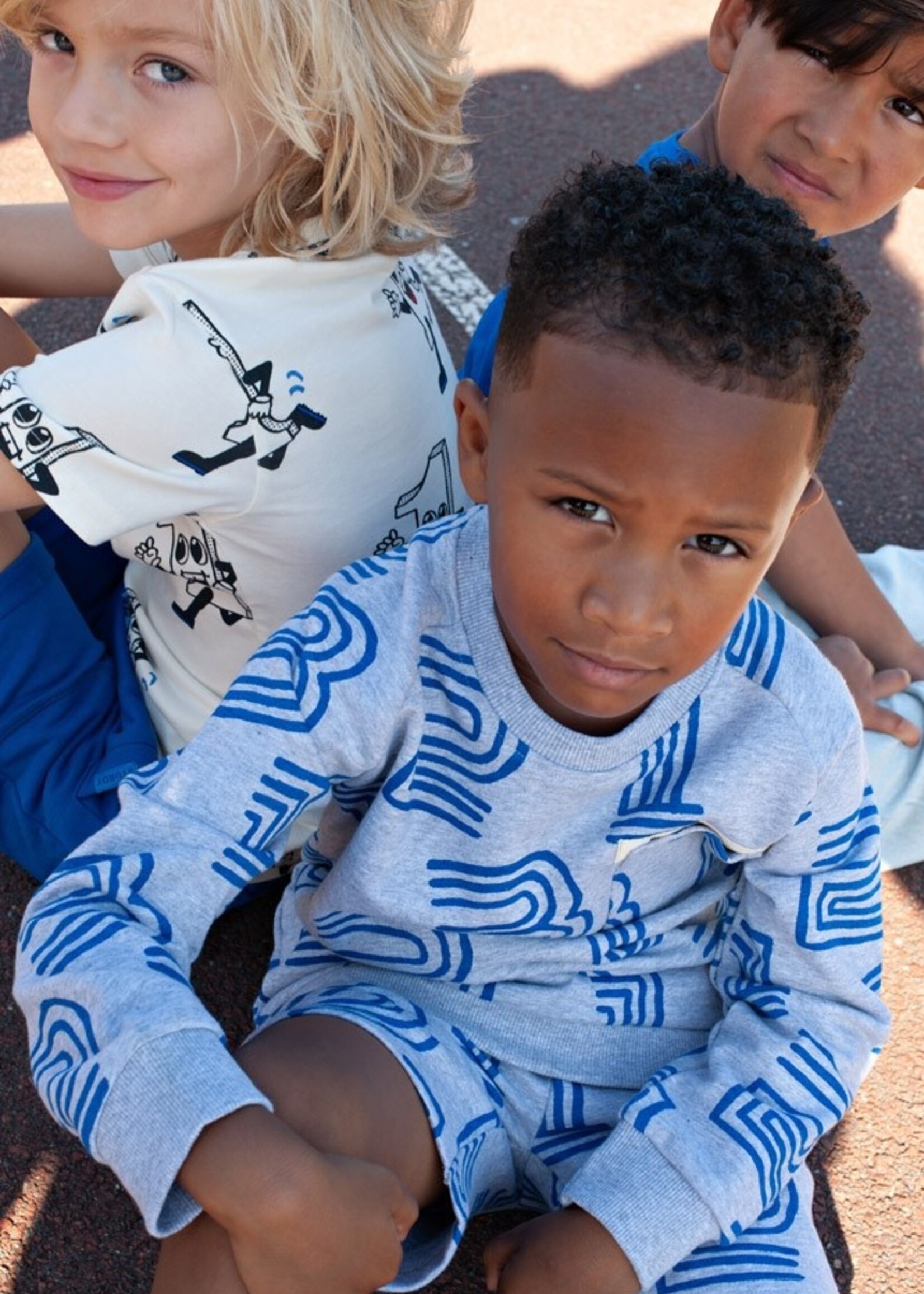 Sturdy Sturdy | Short AOP - Run the Day - Grijs melange