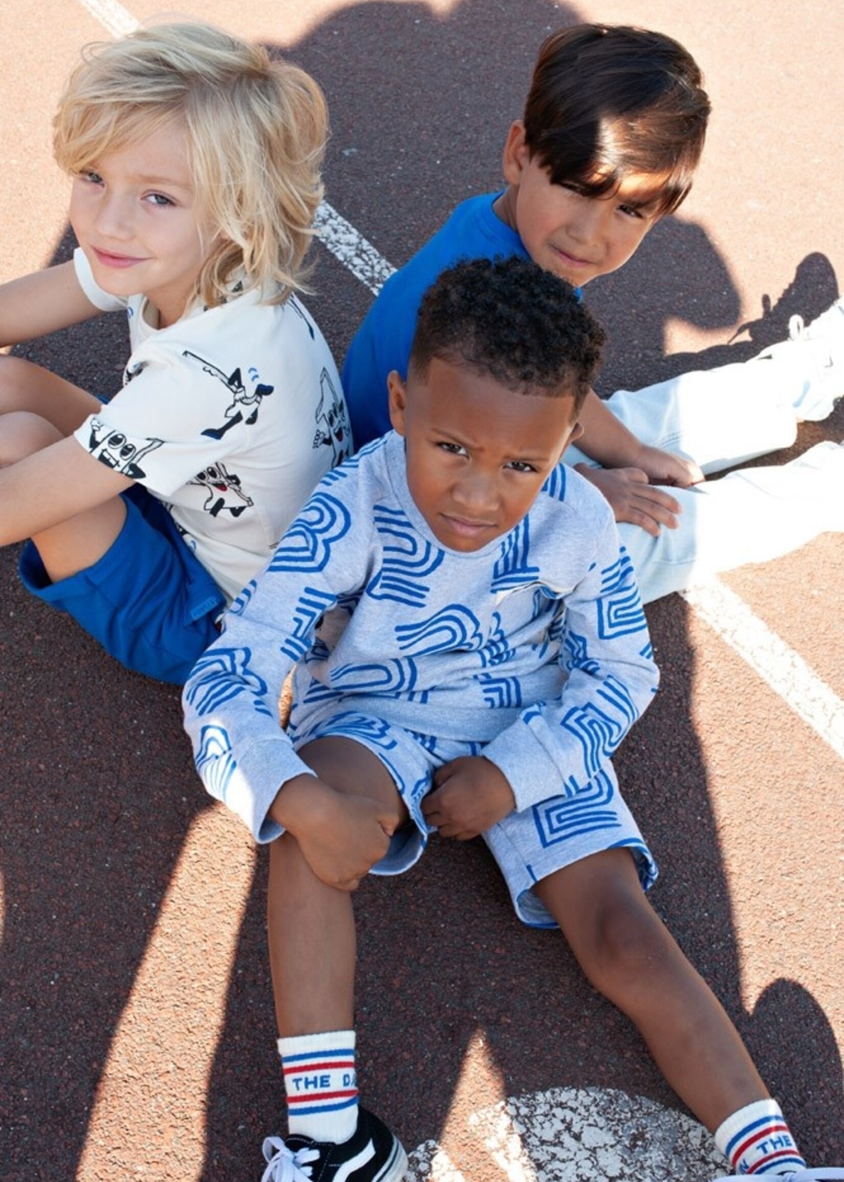 Sturdy Sturdy | Short AOP - Run the Day - Grijs melange