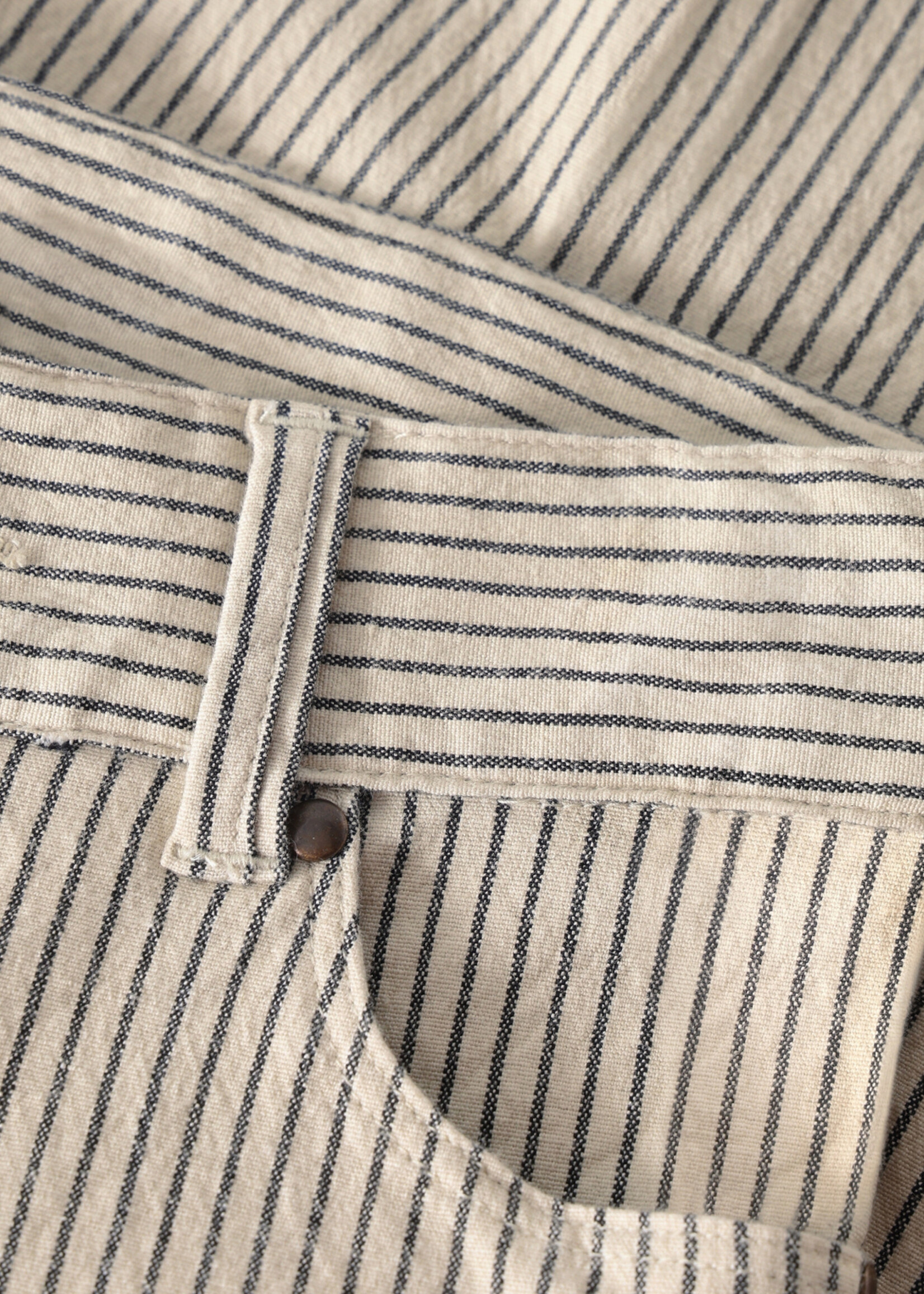 Daily7 Daily7 | Straight Fit Small Stripe – White