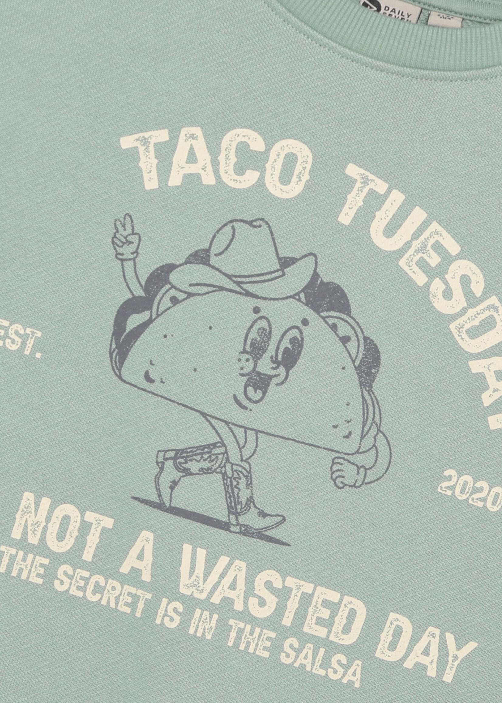 Daily7 Daily7 | Oversized Sweater Print – Green